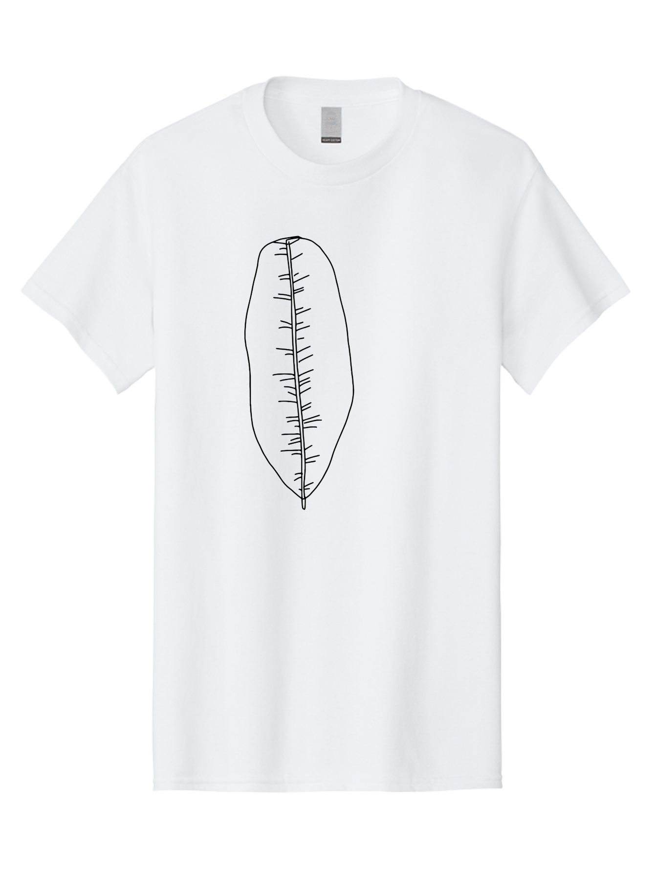 Leaf-Illustration-1 Men'S Graphic Tee, 100% Cotton, Comfortable Casual Summer Wear, Machine Washable, Simple Leaf, Leaf Outline, Minimalist Art, Black Lines, Leaf Veins, Botanical Illustration, Simple Design, Leaf Shape - Aaa445 29
