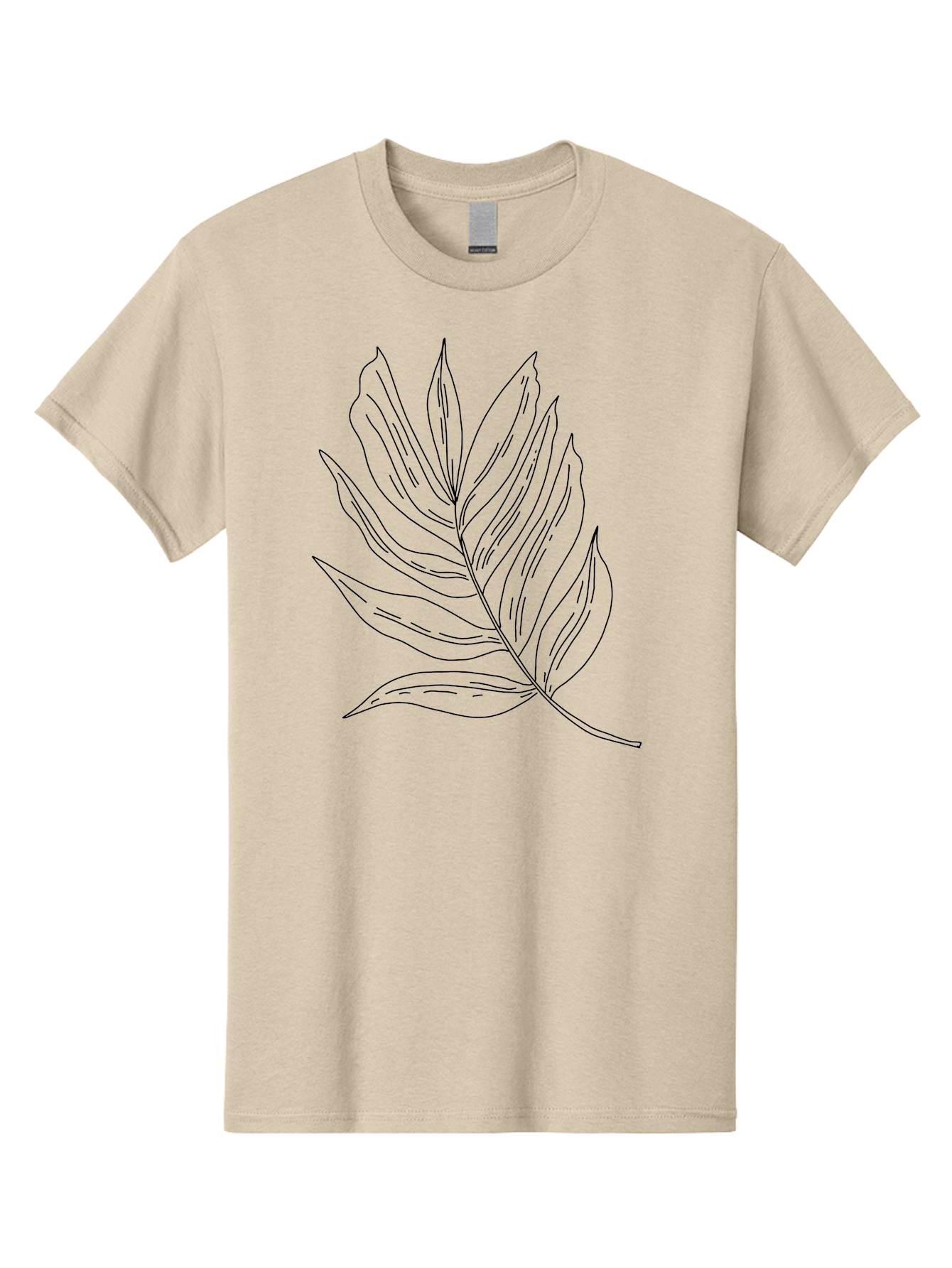 Leaf-Illustration Men'S Graphic Tee, 100% Cotton, Comfortable Casual Summer Wear, Machine Washable, Simple Leaf Illustration, Black Outline, Minimalist Design, Botanical Art, Hand-Drawn Leaf, Natural Elements, Foliage Graphic, - Aaa446 27