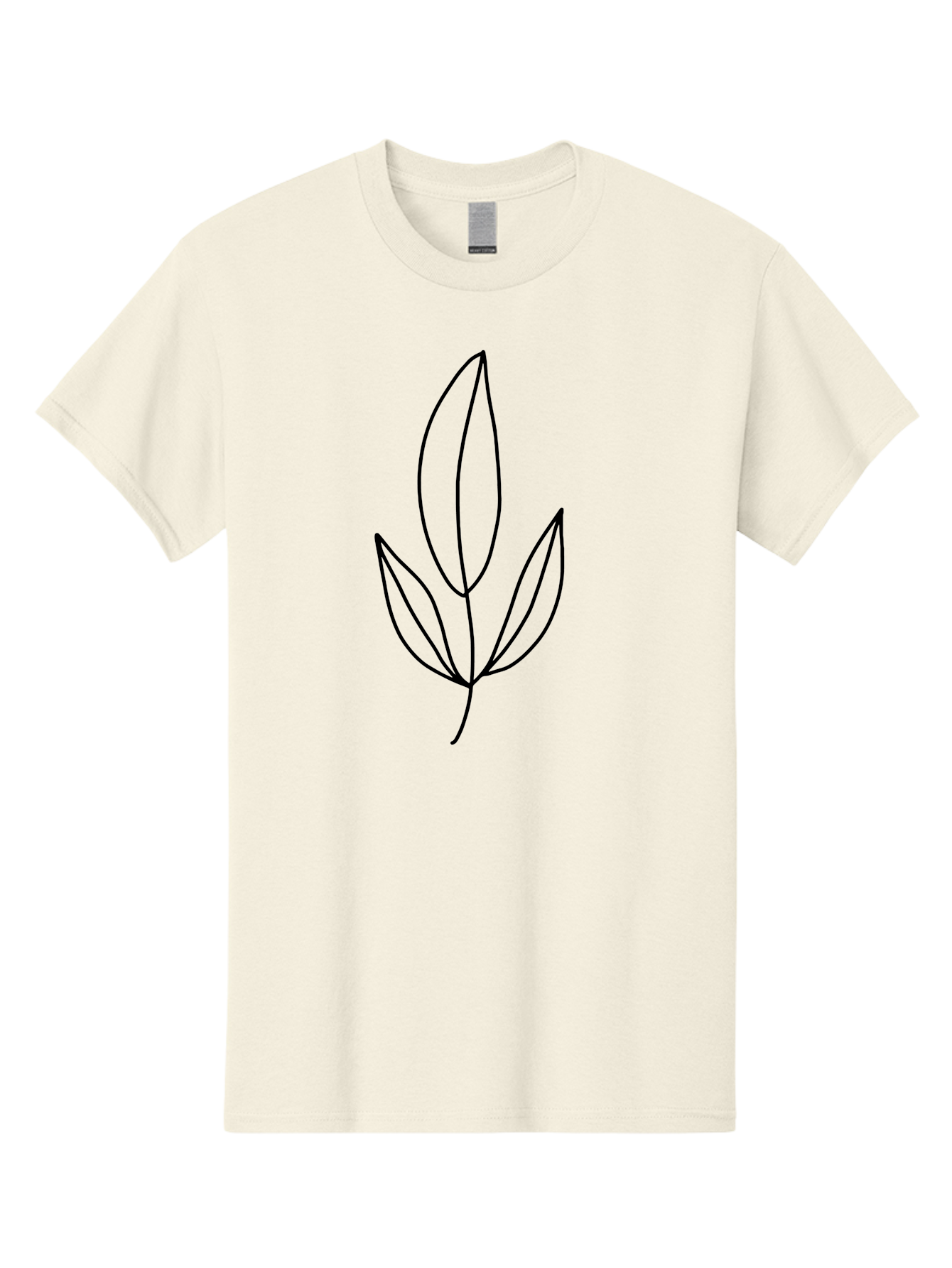 Leaves-6 Men'S Graphic Tee, 100% Cotton, Comfortable Casual Summer Wear, Machine Washable, Simple Leaf Illustration, Minimalist Design, Botanical Art, Leaf Outline, Nature-Inspired Graphics, Eco-Friendly Visuals - Aaa455 17