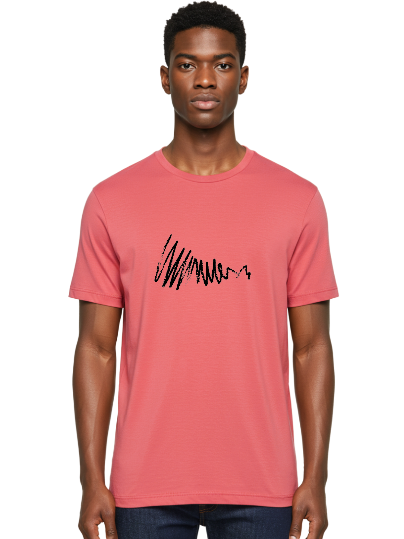 Mummer Men'S Graphic Tee, 100% Cotton, Comfortable Casual Summer Wear, Machine Washable, Black Scribble, Handwriting, Cursive Text, Abstract Design, Creative Typography, Mummer Word, Dynamic Lines, Artistic Expression - Aaa470 6