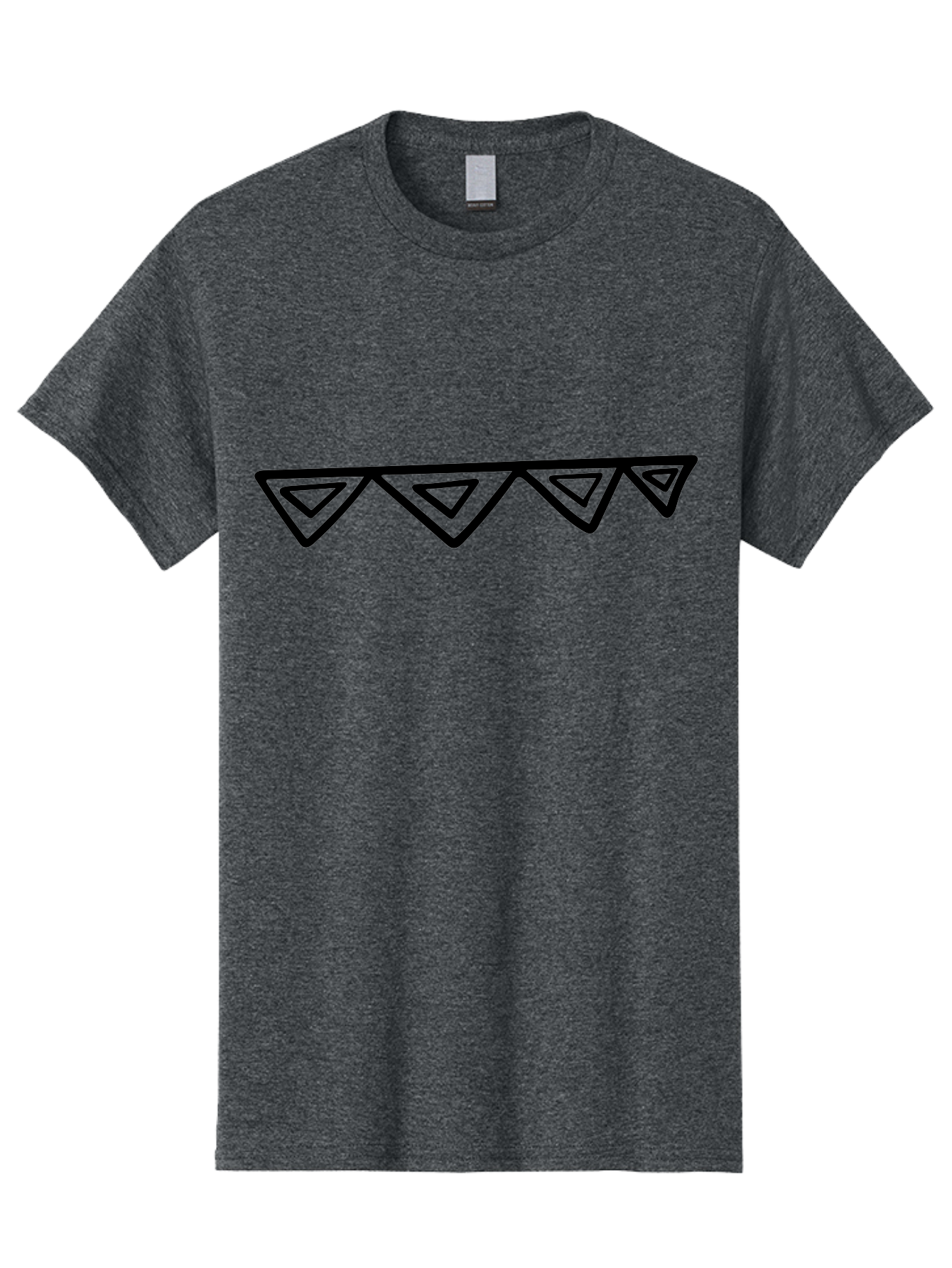 Party-Bunting Men'S Graphic Tee, 100% Cotton, Comfortable Casual Summer Wear, Machine Washable, Party Decorations, Festive Bunting, Celebration Decor, Geometric Shapes, Triangular Flags, Simple Design, Hand-Drawn, Minimalist Style - Aaa475 7