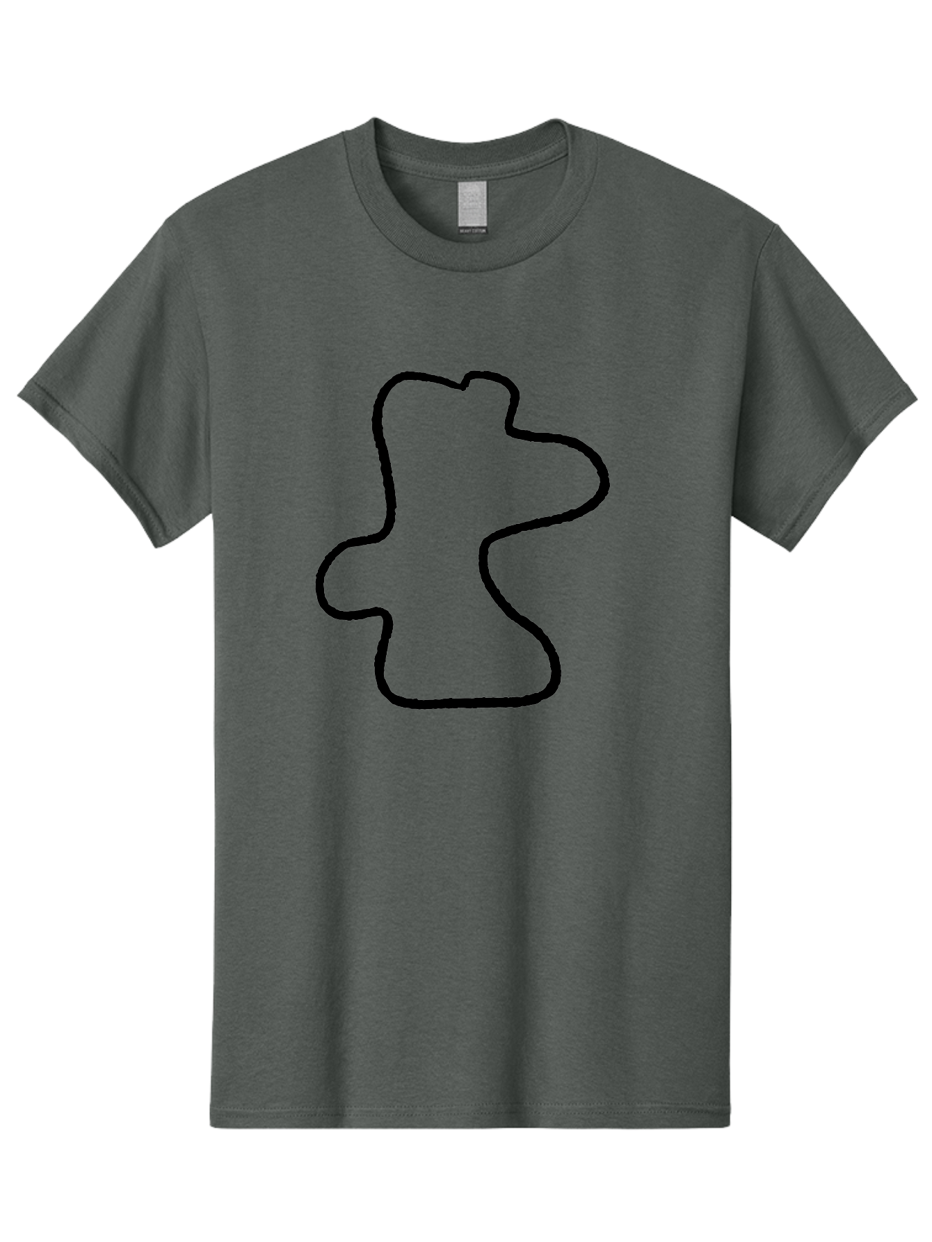 Racing-Circuit Men'S Graphic Tee, 100% Cotton, Comfortable Casual Summer Wear, Machine Washable, Simple Line Drawing, Rabbit Head, Minimalist Design, Abstract Shape, Cartoon Style, Modern Art, Black Outline - Aaa477 3