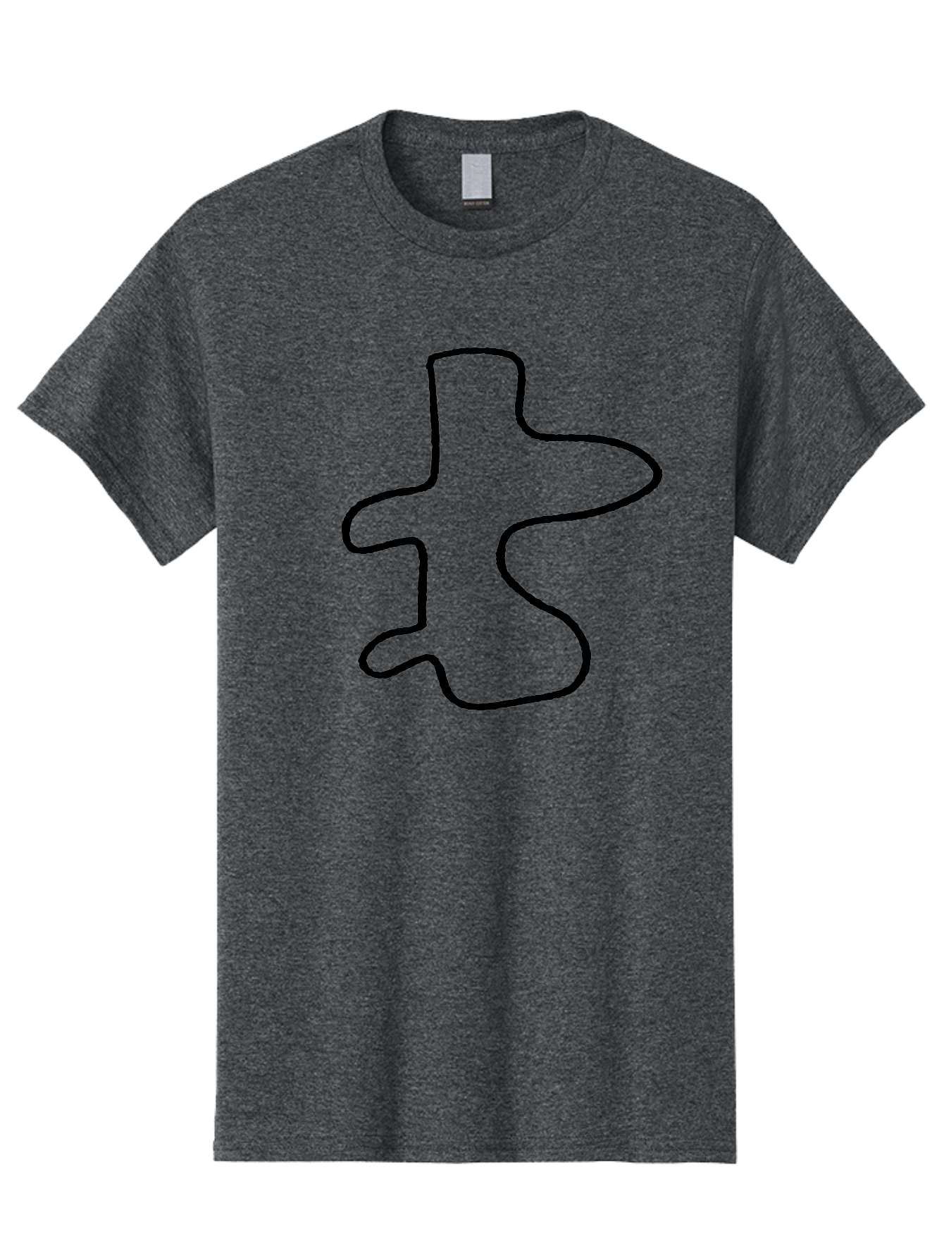 Scribble Men'S Graphic Tee, 100% Cotton, Comfortable Casual Summer Wear, Machine Washable, Abstract Shape, Unique Design, Creative Symbol, Single Line Art, Simple Graphic, Hand Drawn Shape, Minimalist Design - Aaa484 9