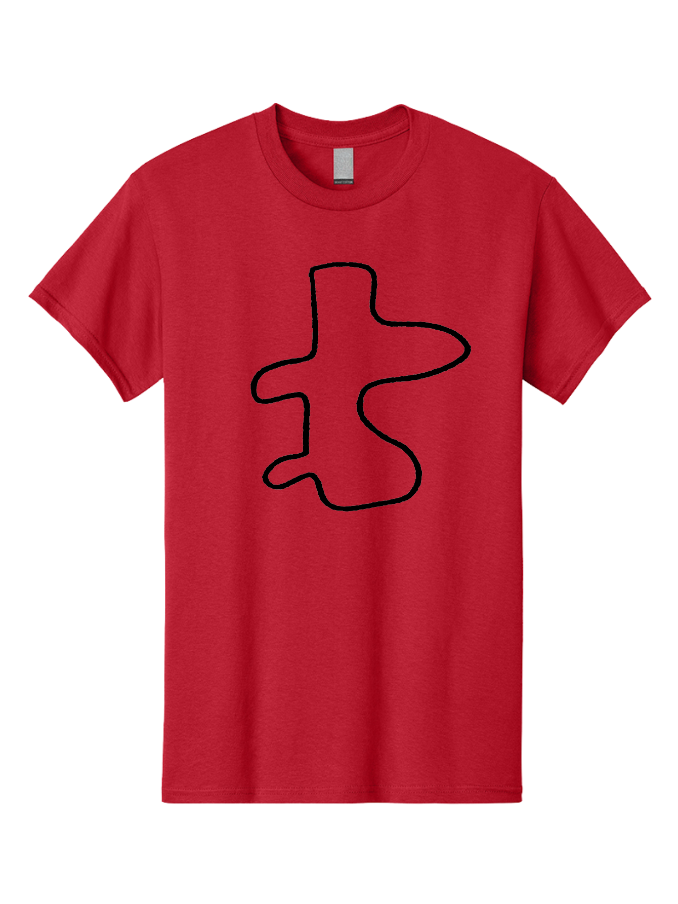 Scribble Men'S Graphic Tee, 100% Cotton, Comfortable Casual Summer Wear, Machine Washable, Abstract Shape, Unique Design, Creative Symbol, Single Line Art, Simple Graphic, Hand Drawn Shape, Minimalist Design - Aaa484 1