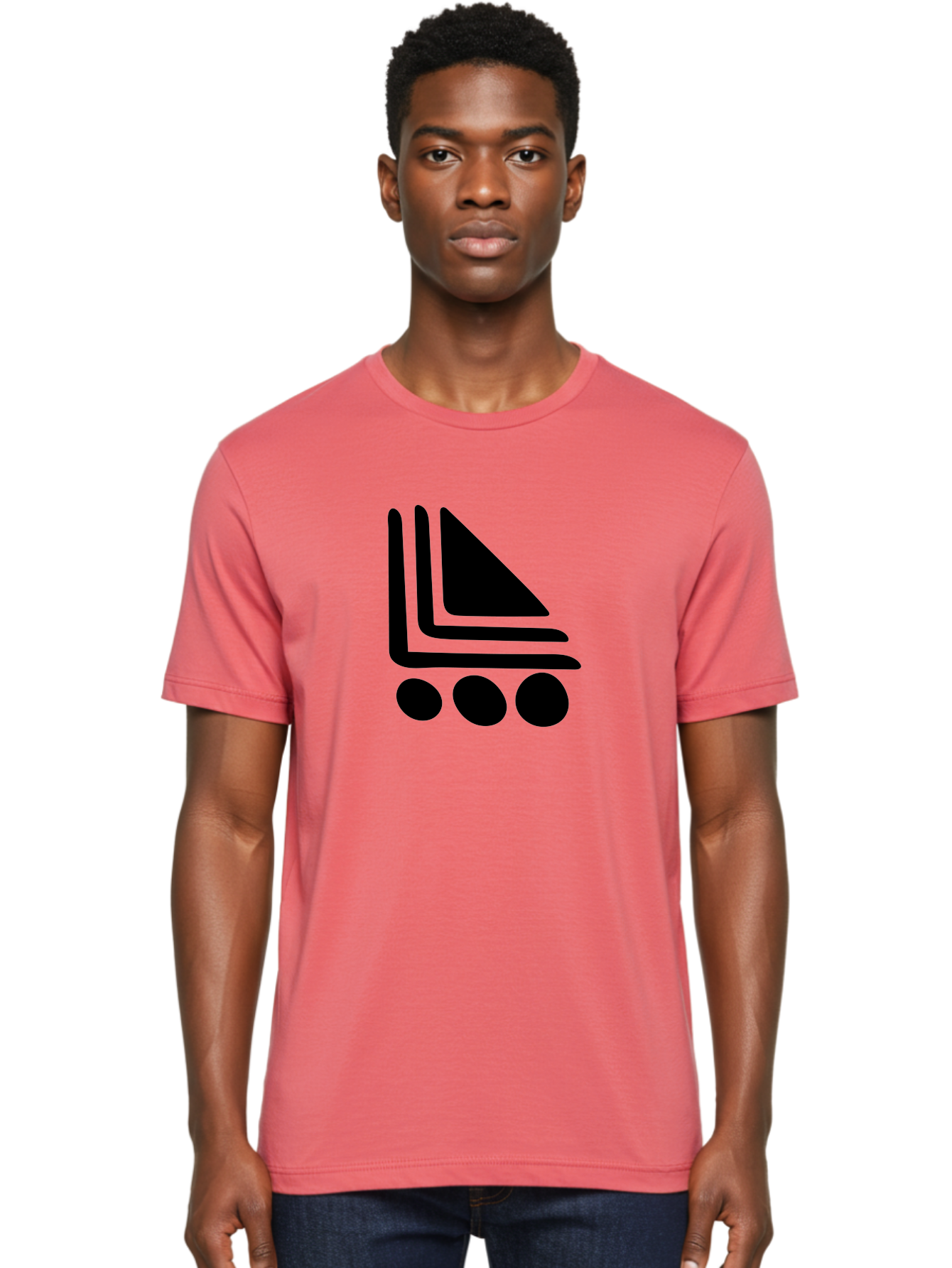 Shopping-Cart Men'S Graphic Tee, 100% Cotton, Comfortable Casual Summer Wear, Machine Washable, Shopping Cart Icon, E-Commerce Symbol, Online Shopping, Digital Marketplace, Minimalist Design, Bold Graphics, Black Silhouette - Aaa487 6