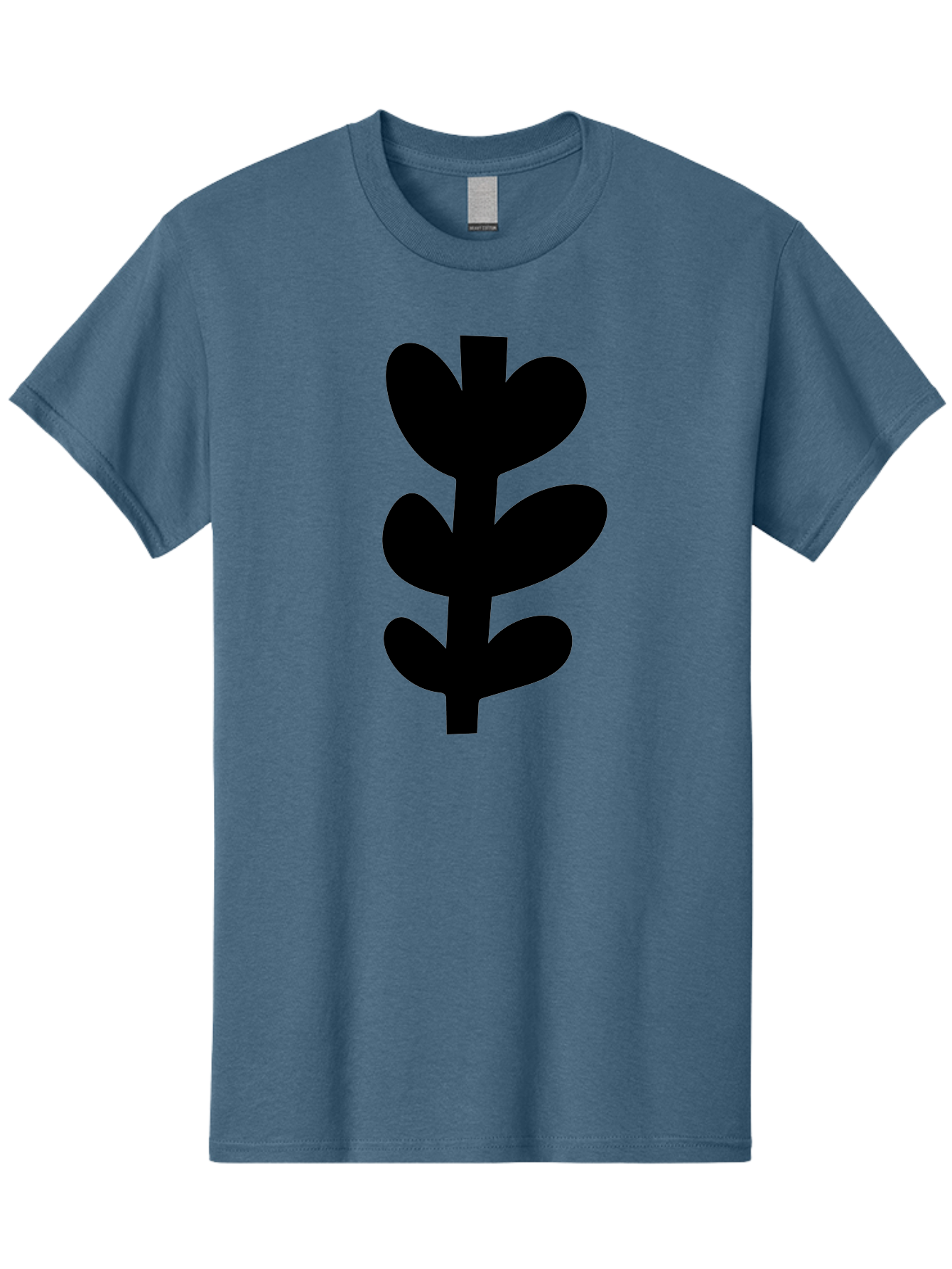 Silhouette-Of-Wheat-Or-Barley Men'S Graphic Tee, 100% Cotton, Comfortable Casual Summer Wear, Machine Washable, Black Plant Silhouette, Simple Design, Minimalist Art, Nature-Inspired Graphic, Leafy Stem, Botanical Icon, Modern Illustration - Aaa488 11