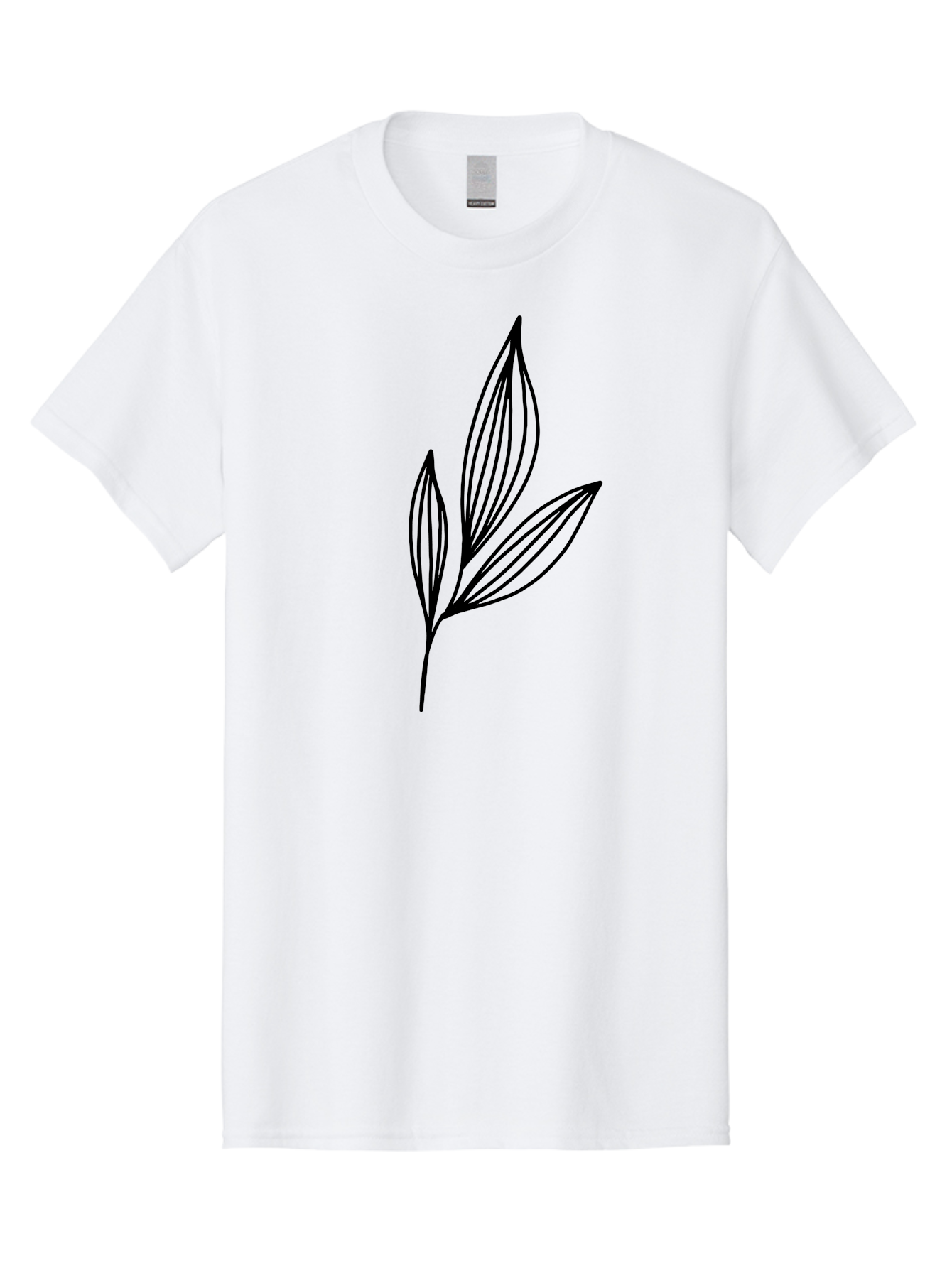 Three-Leaves-1 Men'S Graphic Tee, 100% Cotton, Comfortable Casual Summer Wear, Machine Washable, Simple Leaf Design, Minimalist Leaves, Botanical Illustration, Leaf Outline, Black Lines, Nature-Inspired Graphics, Leaf Pattern - Aaa499 29