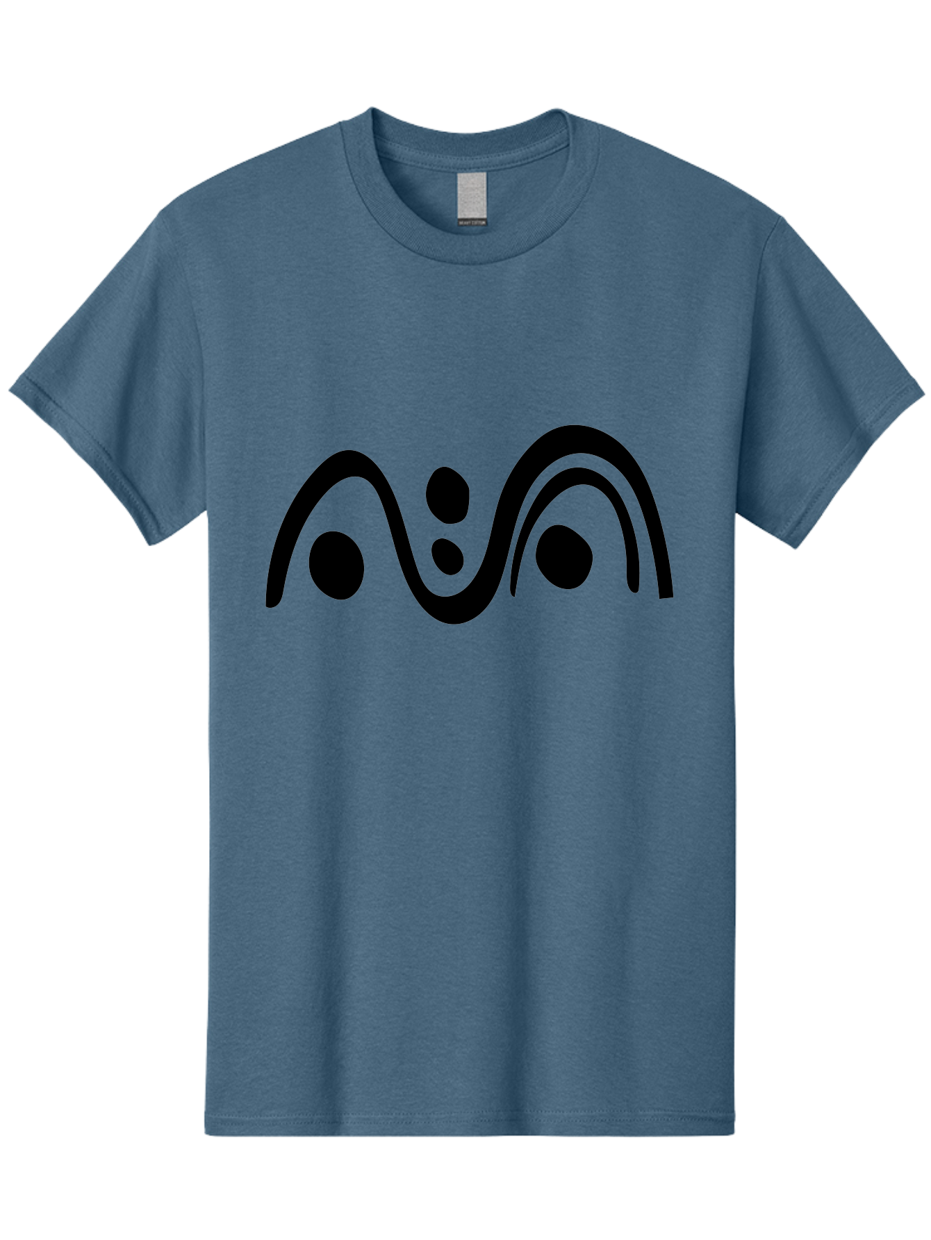 Wavy-Lines-And-Dots Men'S Graphic Tee, 100% Cotton, Comfortable Casual Summer Wear, Machine Washable, Abstract Design, Minimalist Art, Black Silhouettes, Flowing Shapes, Curved Lines, Creative Pattern, Modern Graphic - Aaa507 29