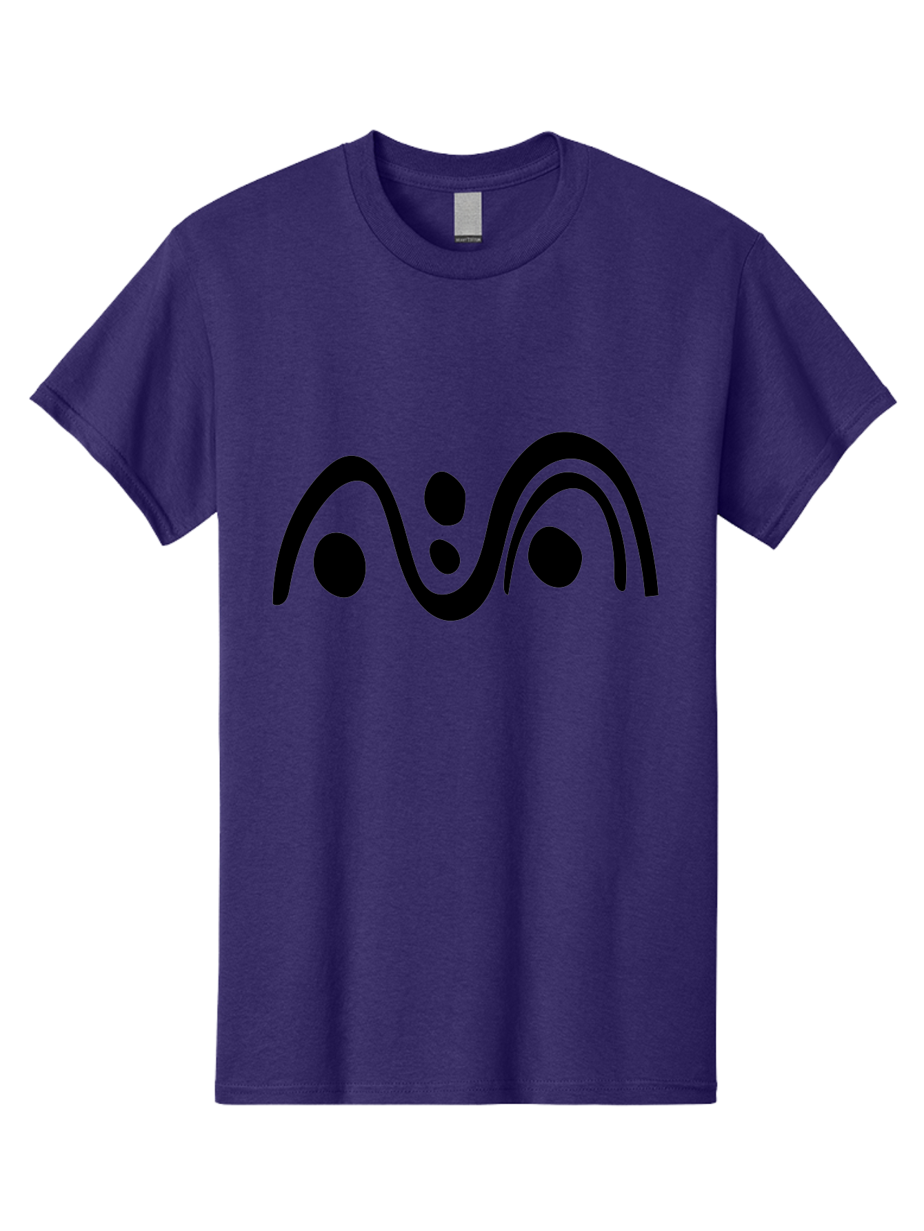 Wavy-Lines-And-Dots Men'S Graphic Tee, 100% Cotton, Comfortable Casual Summer Wear, Machine Washable, Abstract Design, Minimalist Art, Black Silhouettes, Flowing Shapes, Curved Lines, Creative Pattern, Modern Graphic - Aaa507 9