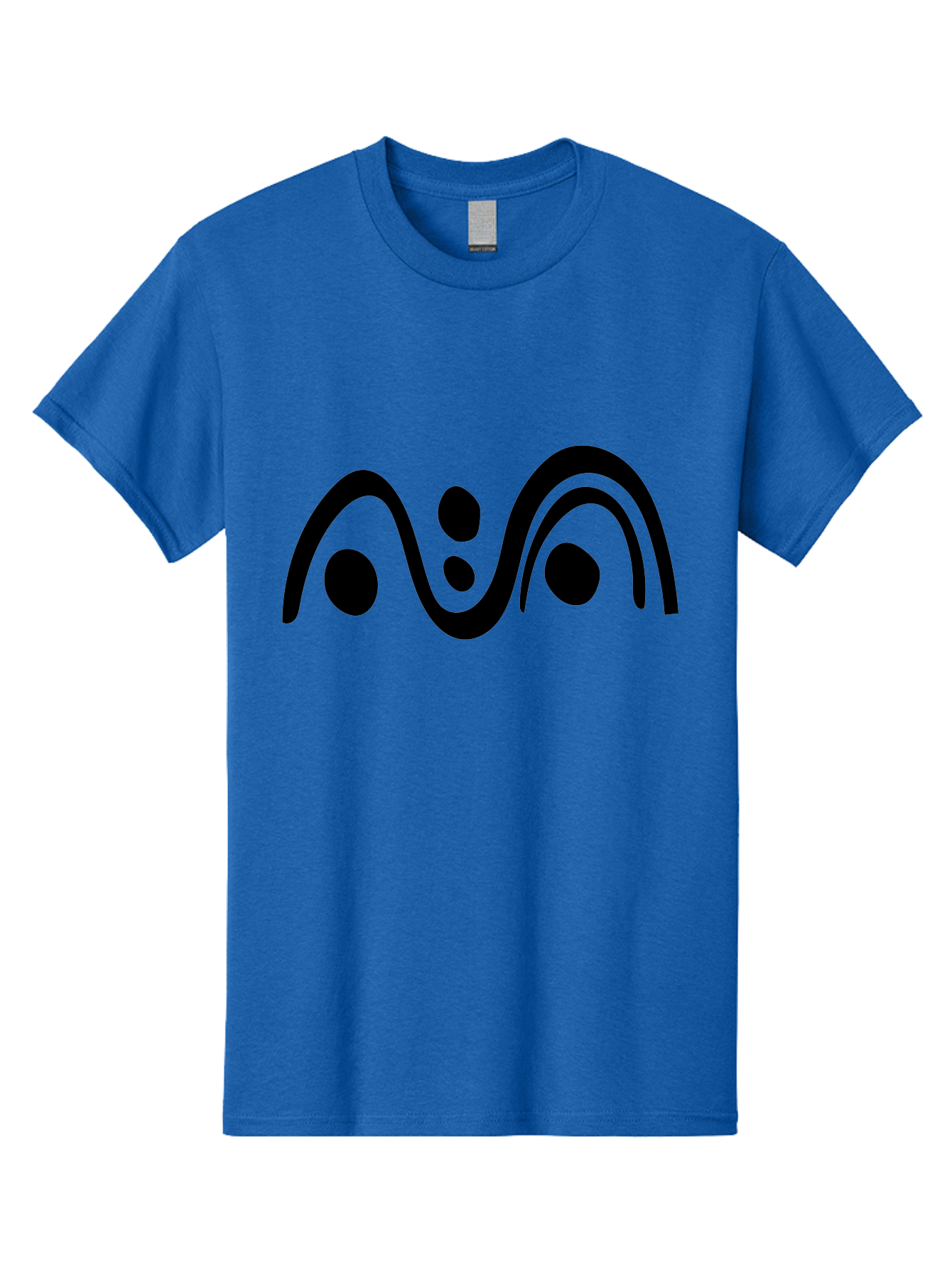 Wavy-Lines-And-Dots Men'S Graphic Tee, 100% Cotton, Comfortable Casual Summer Wear, Machine Washable, Abstract Design, Minimalist Art, Black Silhouettes, Flowing Shapes, Curved Lines, Creative Pattern, Modern Graphic - Aaa507 21