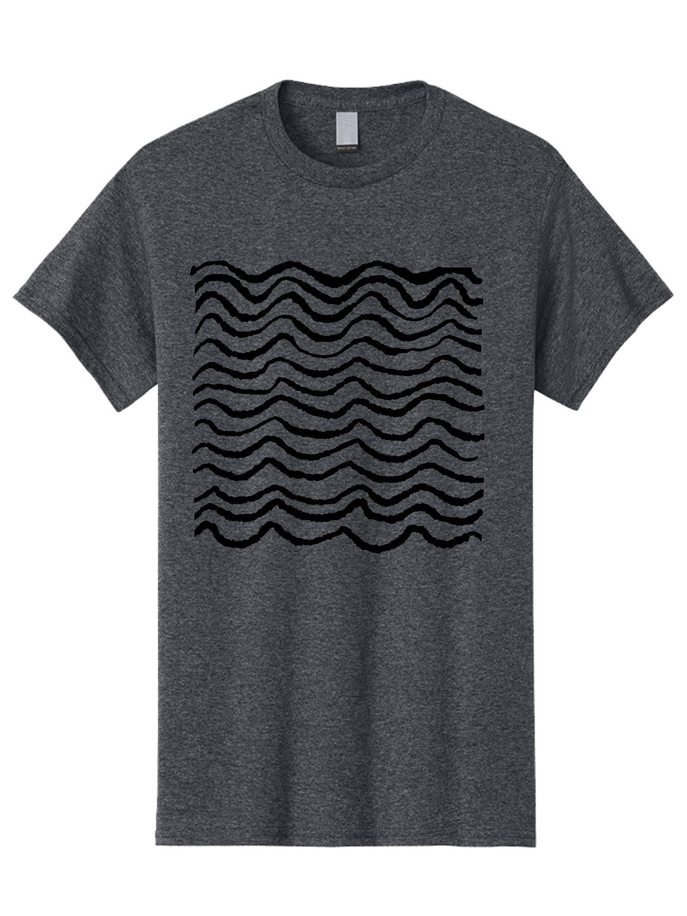 Wavy-Lines-Pattern Men'S Graphic Tee, 100% Cotton, Comfortable Casual Summer Wear, Machine Washable, Wavy Lines, Black Lines, Fluid Patterns, Abstract Design, Wavy Shapes, Modern Art, Graphic Elements, Dynamic Curves - Aaa508 15