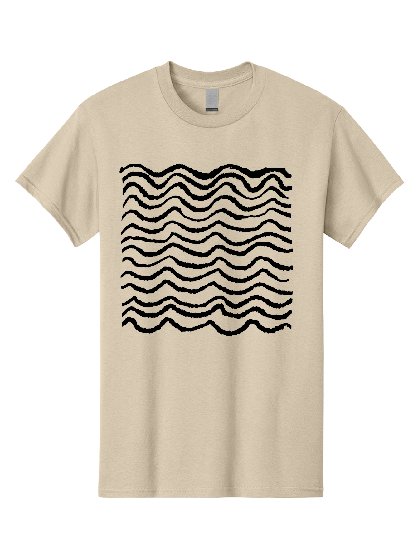 Wavy-Lines-Pattern Men'S Graphic Tee, 100% Cotton, Comfortable Casual Summer Wear, Machine Washable, Wavy Lines, Black Lines, Fluid Patterns, Abstract Design, Wavy Shapes, Modern Art, Graphic Elements, Dynamic Curves - Aaa508 25