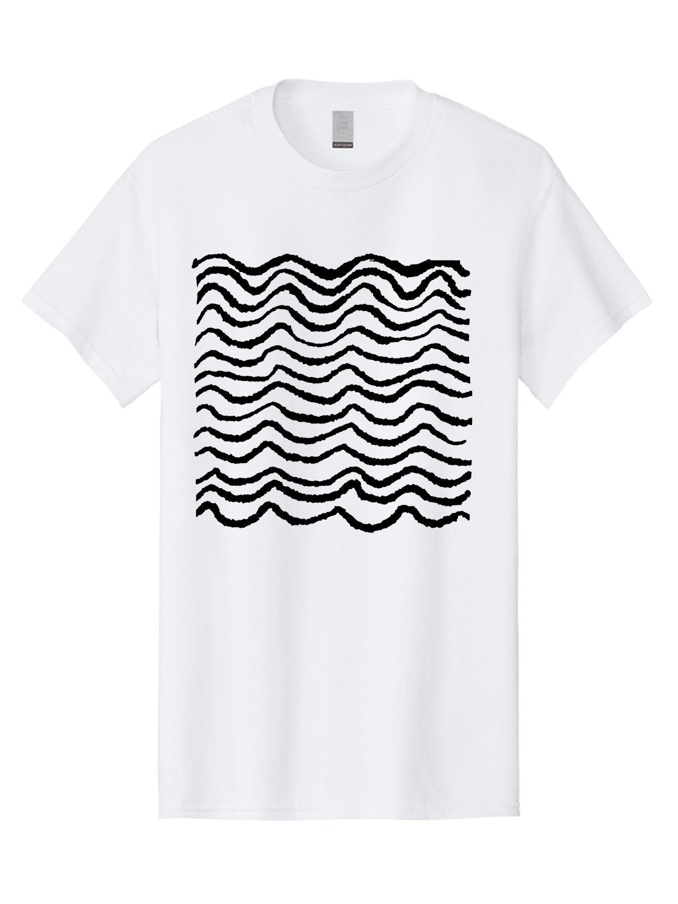 Wavy-Lines-Pattern Men'S Graphic Tee, 100% Cotton, Comfortable Casual Summer Wear, Machine Washable, Wavy Lines, Black Lines, Fluid Patterns, Abstract Design, Wavy Shapes, Modern Art, Graphic Elements, Dynamic Curves - Aaa508 9