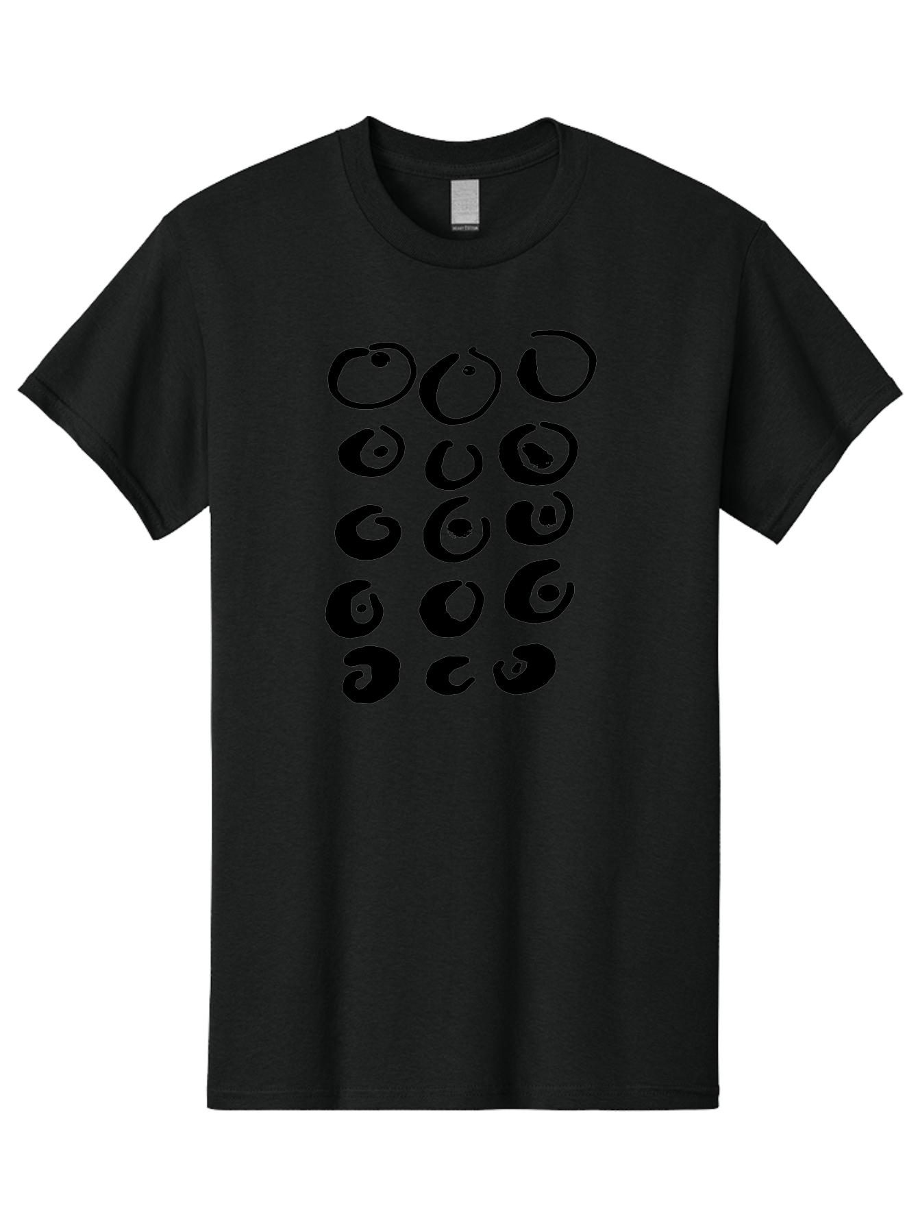 Yin-Yang-Symbols Men'S Graphic Tee, 100% Cotton, Comfortable Casual Summer Wear, Machine Washable, Black Comma Symbols, Punctuation Marks, Typography, Unique Designs, Creative Elements, Abstract Shapes, Visual Interest, - Aaa510 5