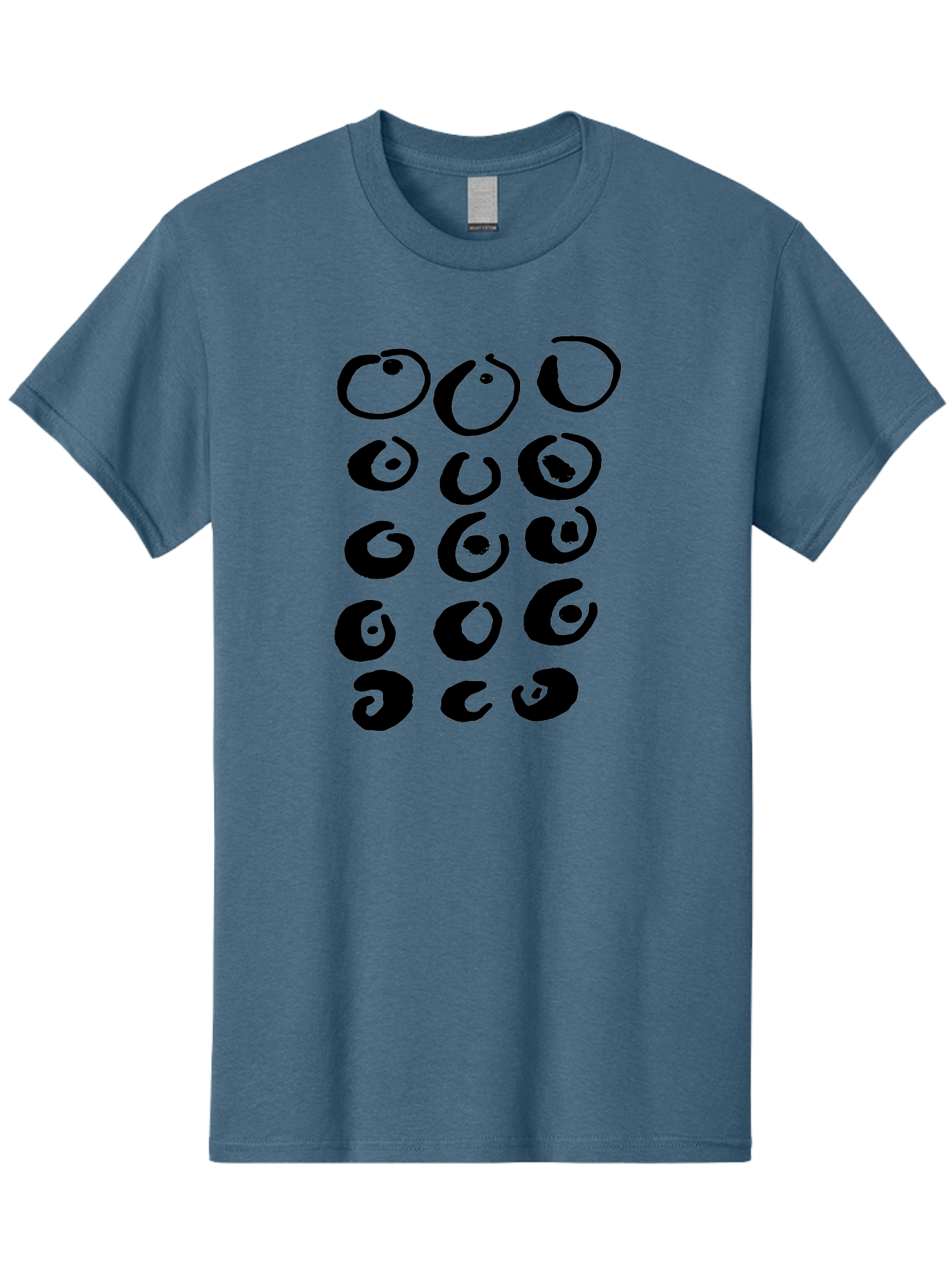 Yin-Yang-Symbols Men'S Graphic Tee, 100% Cotton, Comfortable Casual Summer Wear, Machine Washable, Black Comma Symbols, Punctuation Marks, Typography, Unique Designs, Creative Elements, Abstract Shapes, Visual Interest, - Aaa510 23