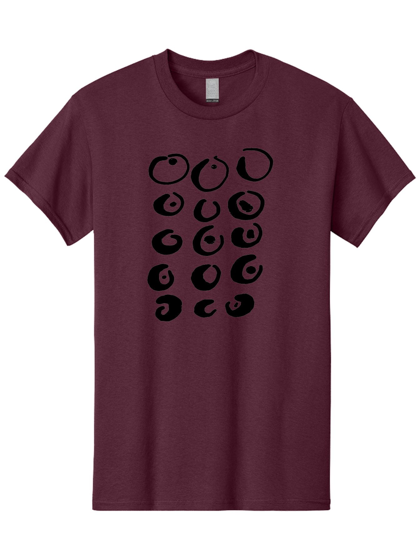 Yin-Yang-Symbols Men'S Graphic Tee, 100% Cotton, Comfortable Casual Summer Wear, Machine Washable, Black Comma Symbols, Punctuation Marks, Typography, Unique Designs, Creative Elements, Abstract Shapes, Visual Interest, - Aaa510 21