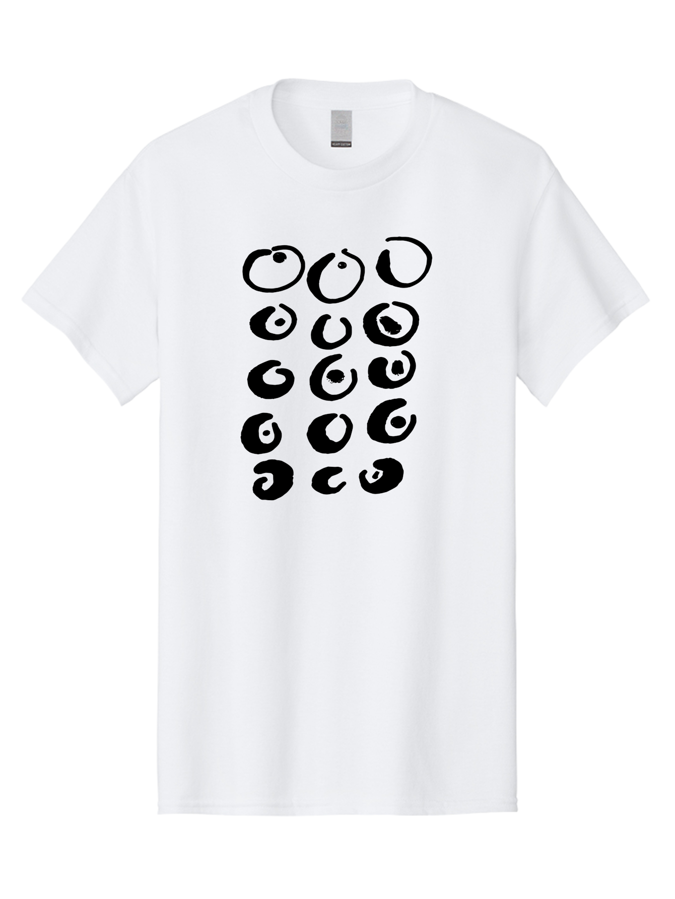 Yin-Yang-Symbols Men'S Graphic Tee, 100% Cotton, Comfortable Casual Summer Wear, Machine Washable, Black Comma Symbols, Punctuation Marks, Typography, Unique Designs, Creative Elements, Abstract Shapes, Visual Interest, - Aaa510 19