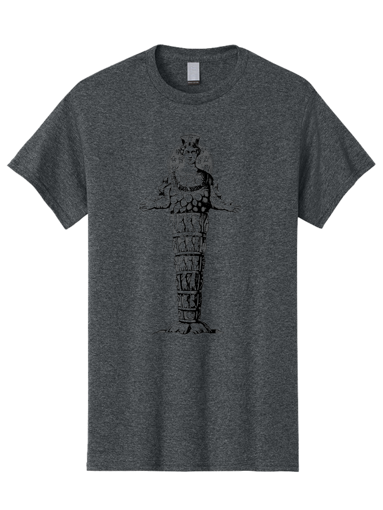 Artemis-Of-Ephesus Men'S Graphic Tee, 100% Cotton, Comfortable Casual Summer Wear, Machine Washable, Ancient Greek Goddess, Ephesian Artemis, Fertility Symbol, Multiple Breasts, Ornate Headdress, Mystical Aura, Historical Artifact, - Aaa516 13