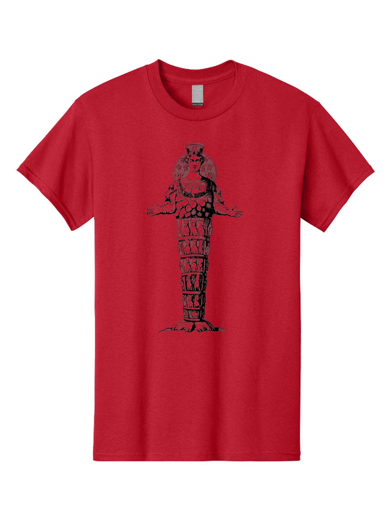 Artemis-Of-Ephesus Men'S Graphic Tee, 100% Cotton, Comfortable Casual Summer Wear, Machine Washable, Ancient Greek Goddess, Ephesian Artemis, Fertility Symbol, Multiple Breasts, Ornate Headdress, Mystical Aura, Historical Artifact, - Aaa516 21