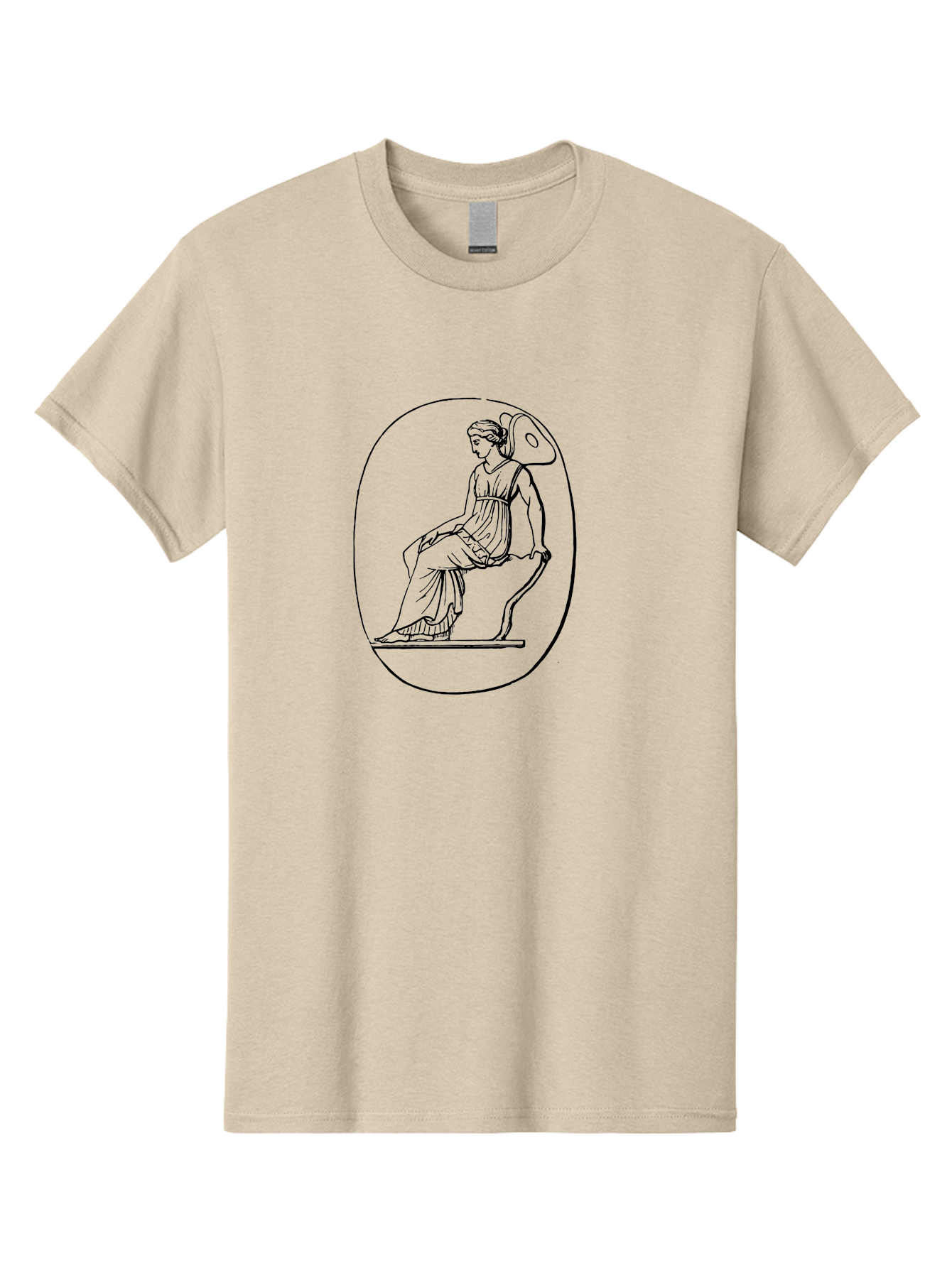 Athena-1 Men'S Graphic Tee, 100% Cotton, Comfortable Casual Summer Wear, Machine Washable, Woman Sitting On Chair, Ancient Greek Style, Classical Art, Feminine Figure, Relaxed Pose, Elegant Design, Minimalist Line Art, - Aaa517 27