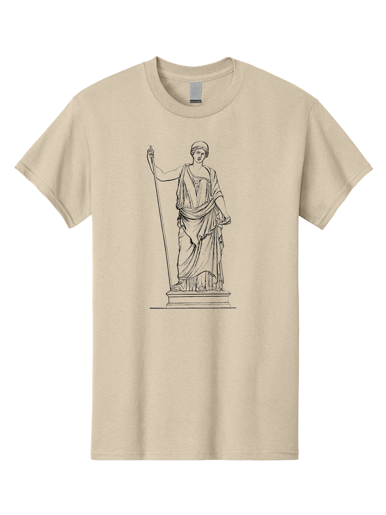 Athena Men'S Graphic Tee, 100% Cotton, Comfortable Casual Summer Wear, Machine Washable, Ancient Greek Goddess, Pallas Athena, Mythological Figure, Classical Art, Greek Mythology, Historical Illustration, Traditional Art, Warrior Goddess, - Aaa518 3