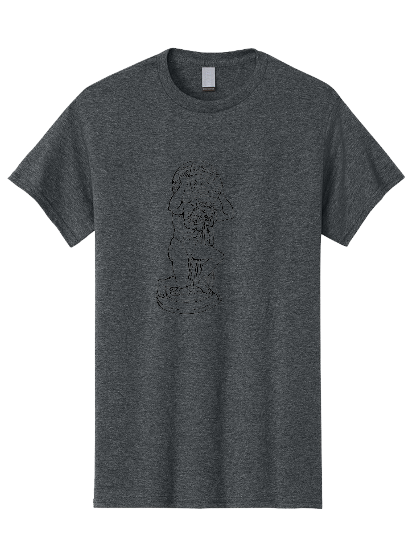 Atlas-Holding-Globe Men'S Graphic Tee, 100% Cotton, Comfortable Casual Summer Wear, Machine Washable, Statue Of Atlas, Greek Mythology, Holding The World, Classical Art, Mythological Figure, Ancient Greek Culture, Symbolic Representation - Aaa519 27