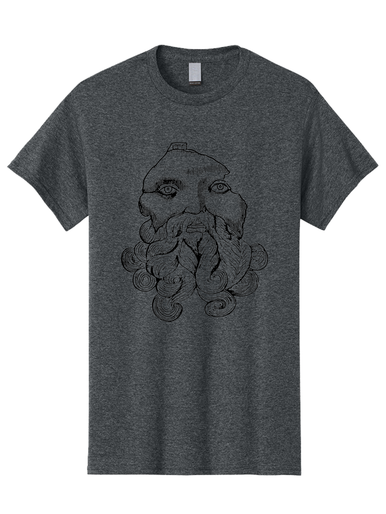Brahma Men'S Graphic Tee, 100% Cotton, Comfortable Casual Summer Wear, Machine Washable, Mysterious Figure, Three-Eyed Man, Bearded Visage, Mystical Symbol, Abstract Art, Surreal Imagery, Intricate Details, Unique Illustration - Aaa521 9