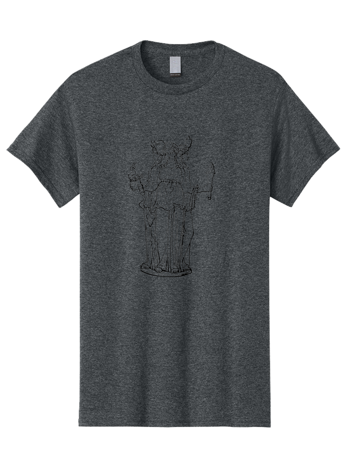 Hecate Men'S Graphic Tee, 100% Cotton, Comfortable Casual Summer Wear, Machine Washable, Hecate Goddess, Greek Mythology, Triple Goddess, Magical Powers, Witches' Patron, Mysticism, Occult, Ancient Deities, Feminine Power, Divine Feminine - Aaa542 3
