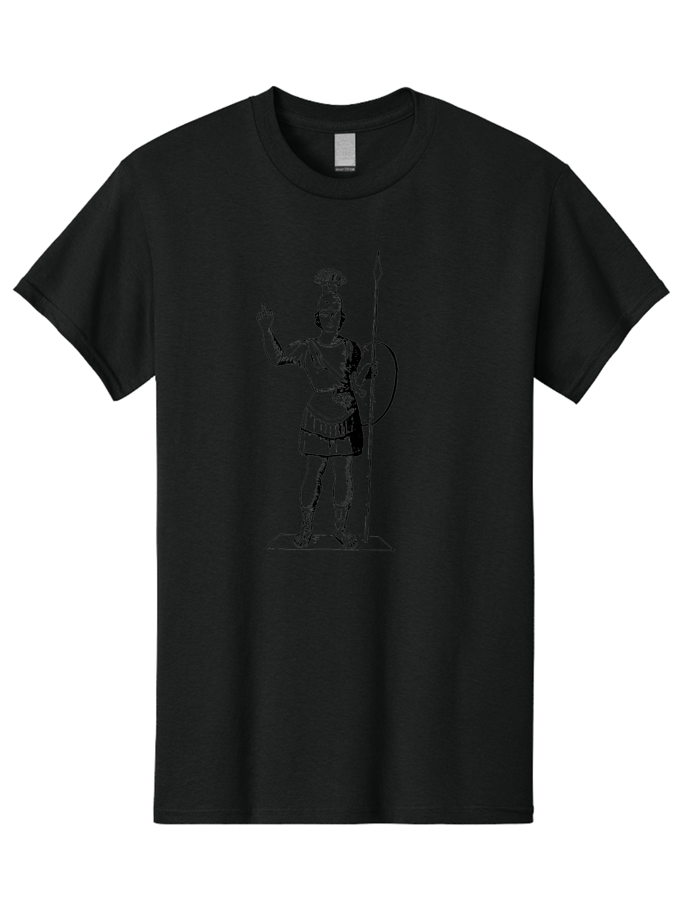 Roman-Soldier Men'S Graphic Tee, 100% Cotton, Comfortable Casual Summer Wear, Machine Washable, Roman Warrior, Ancient Armor, Spear And Shield, Classical Illustration, Historical Figure, Vintage Art, Ancient Rome, Soldier Statue - Aaa558 13