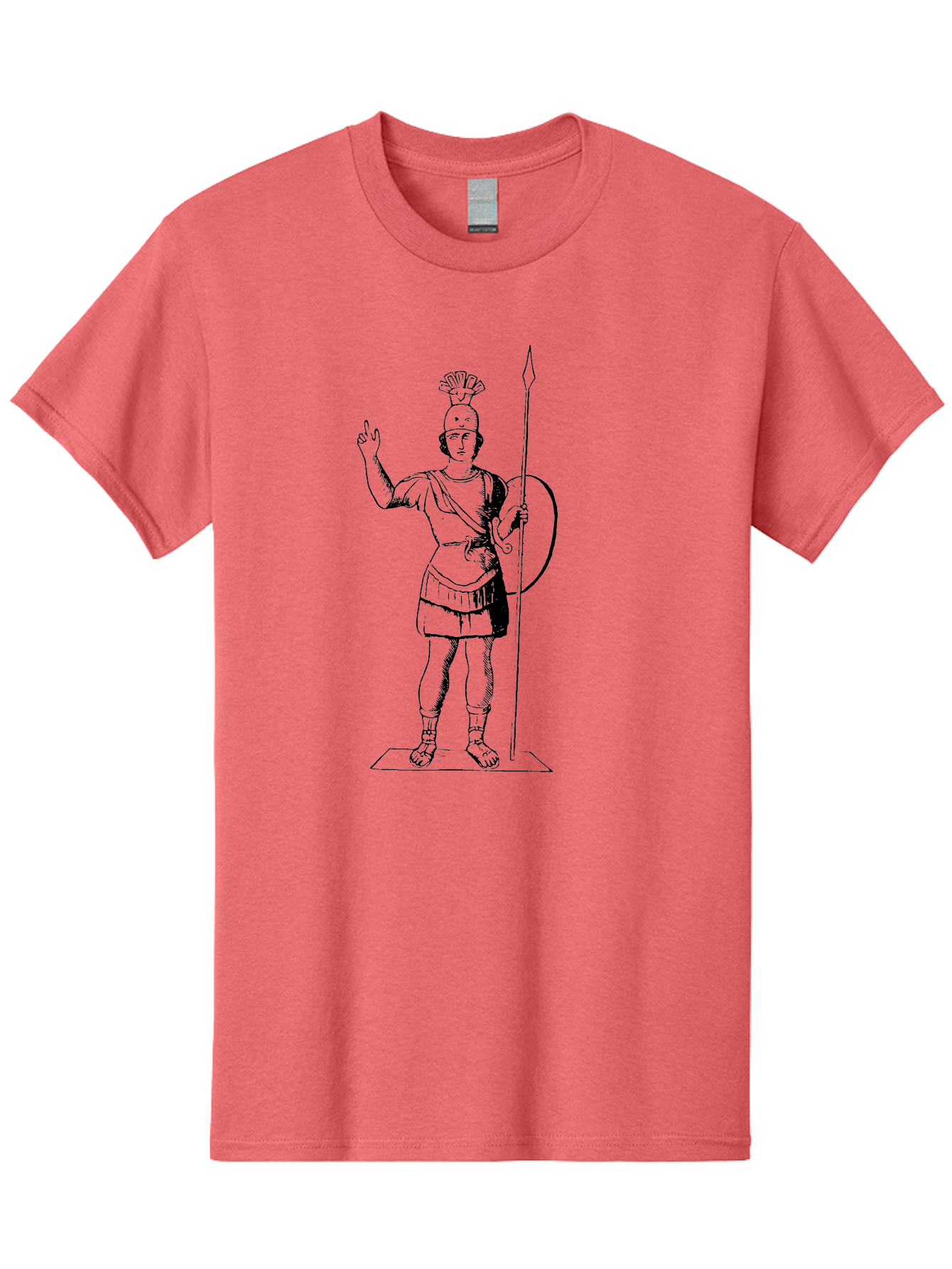 Roman-Soldier Men'S Graphic Tee, 100% Cotton, Comfortable Casual Summer Wear, Machine Washable, Roman Warrior, Ancient Armor, Spear And Shield, Classical Illustration, Historical Figure, Vintage Art, Ancient Rome, Soldier Statue - Aaa558 29