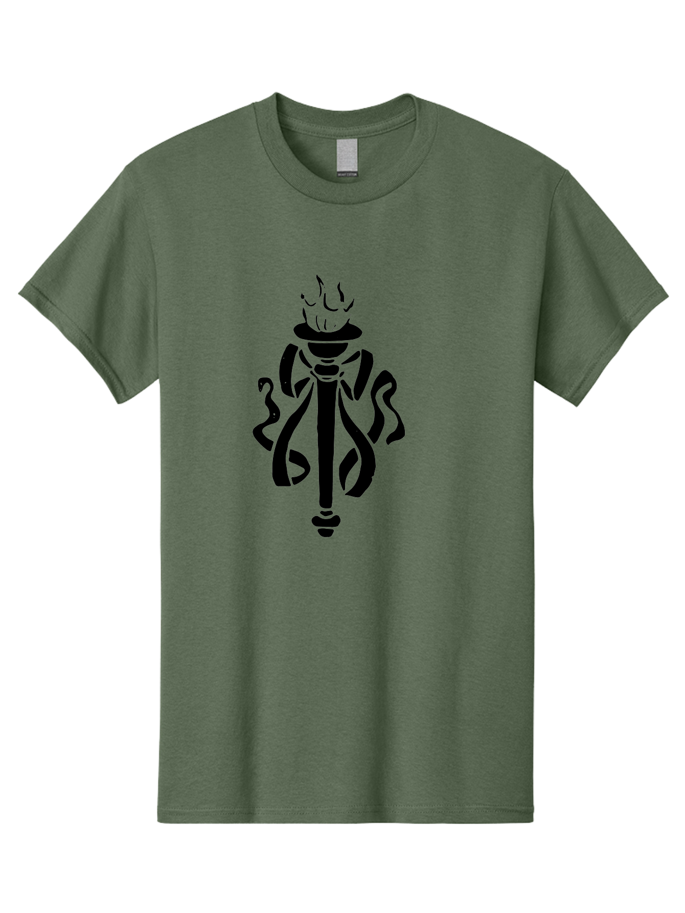 Torch Men'S Graphic Tee, 100% Cotton, Comfortable Casual Summer Wear, Machine Washable, Torch With Flame, Abstract Art, Stylized Design, Freedom Symbol, Liberty Torch, Olympic Torch, Fire Symbol, Artistic Expression, Symbolic Imagery, - Aaa569 15