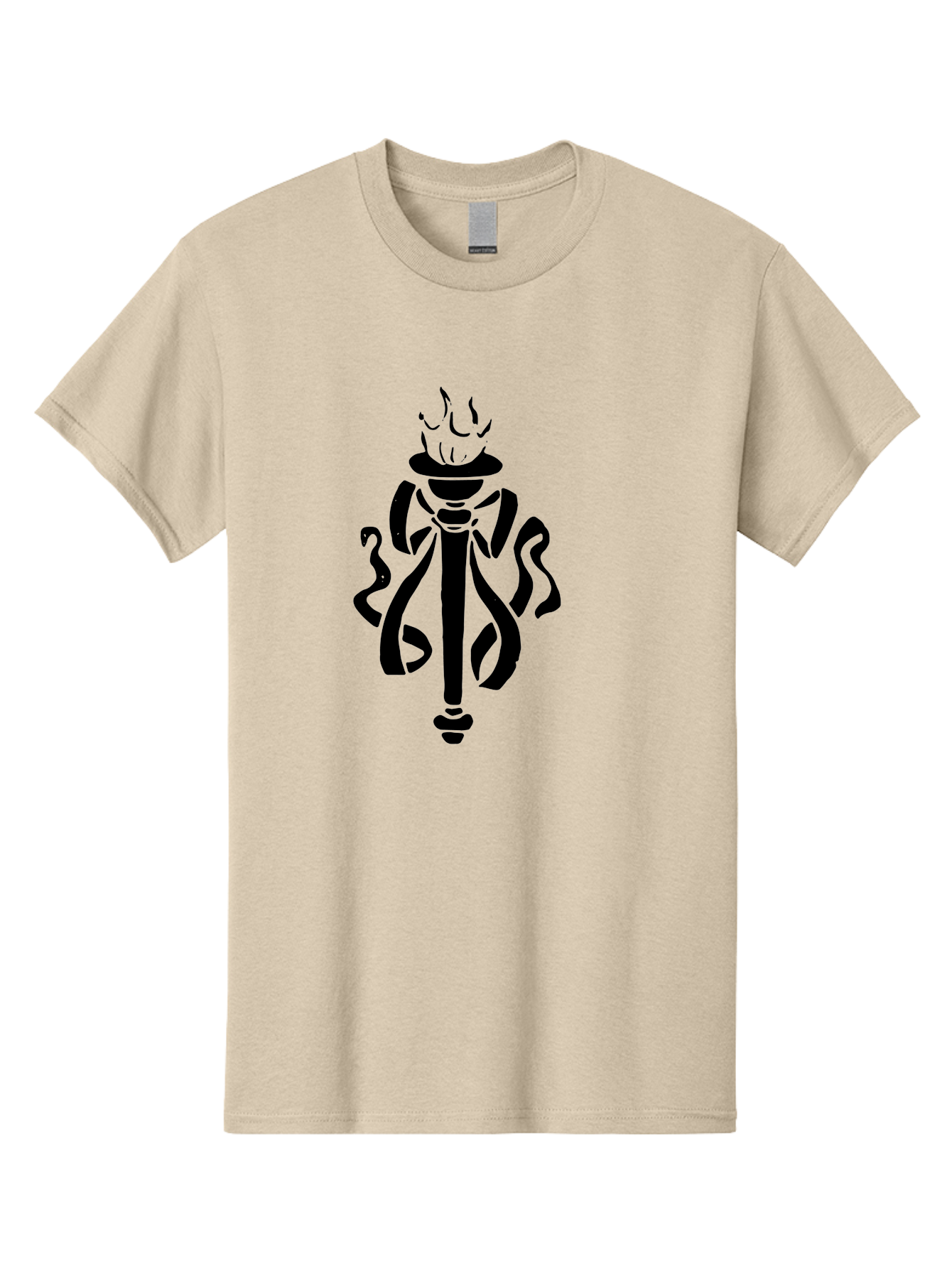 Torch Men'S Graphic Tee, 100% Cotton, Comfortable Casual Summer Wear, Machine Washable, Torch With Flame, Abstract Art, Stylized Design, Freedom Symbol, Liberty Torch, Olympic Torch, Fire Symbol, Artistic Expression, Symbolic Imagery, - Aaa569 27