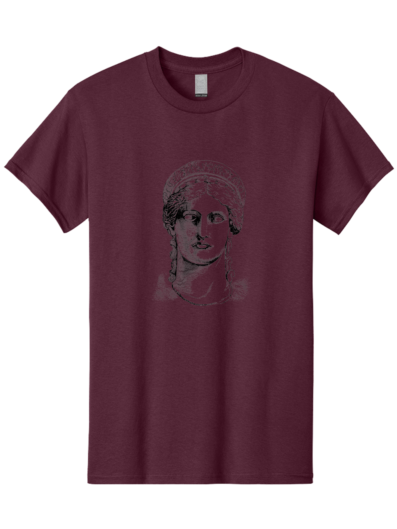Woman-Portrait Men'S Graphic Tee, 100% Cotton, Comfortable Casual Summer Wear, Machine Washable, Classical Art, Ancient Greek Mythology, Marble Bust, Goddess Statue, Serene Face, Elegant Portrait, Intricate Details, Classical Beauty, - Aaa575 27