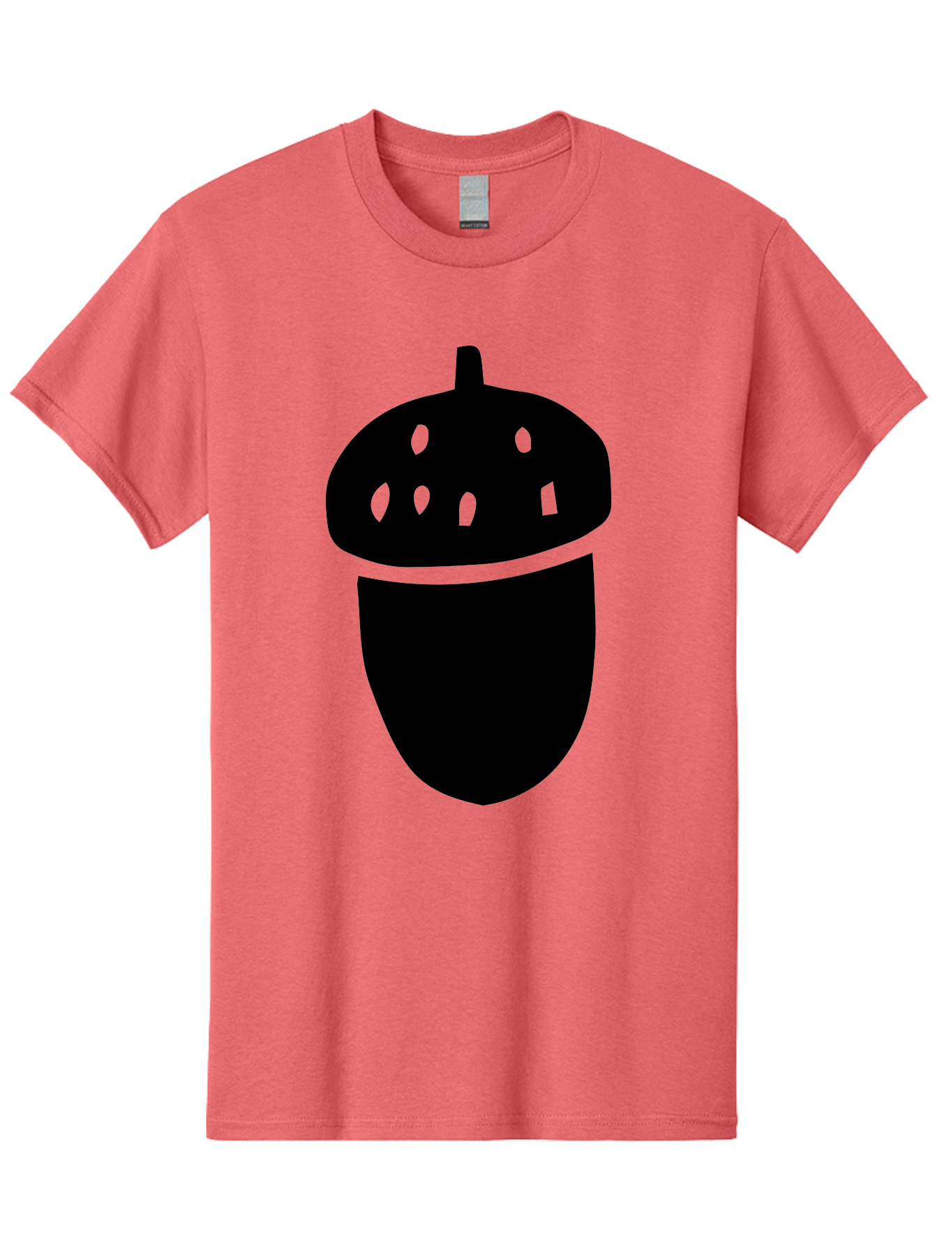 Acorn Men'S Graphic Tee, 100% Cotton, Comfortable Casual Summer Wear, Machine Washable, Acorn Silhouette, Oak Tree Symbol, Forest Icon, Nature Emblem, Earthy Design, Simple Graphics, Minimalist Art - Aaa579 5