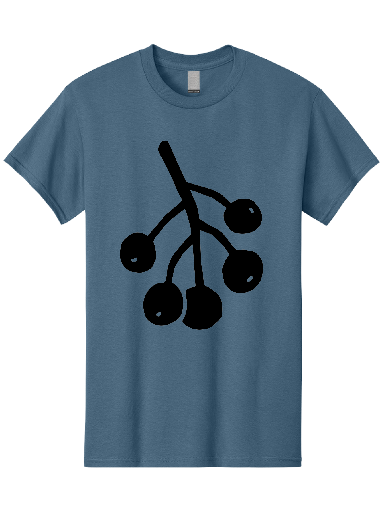 Five-Cherries Men'S Graphic Tee, 100% Cotton, Comfortable Casual Summer Wear, Machine Washable, Black Cherries Silhouette, Minimalist Design, Fruit Icon, Cherry Stem, Simple Graphics, Vector Illustration, Bold Silhouette, - Aaa589 11
