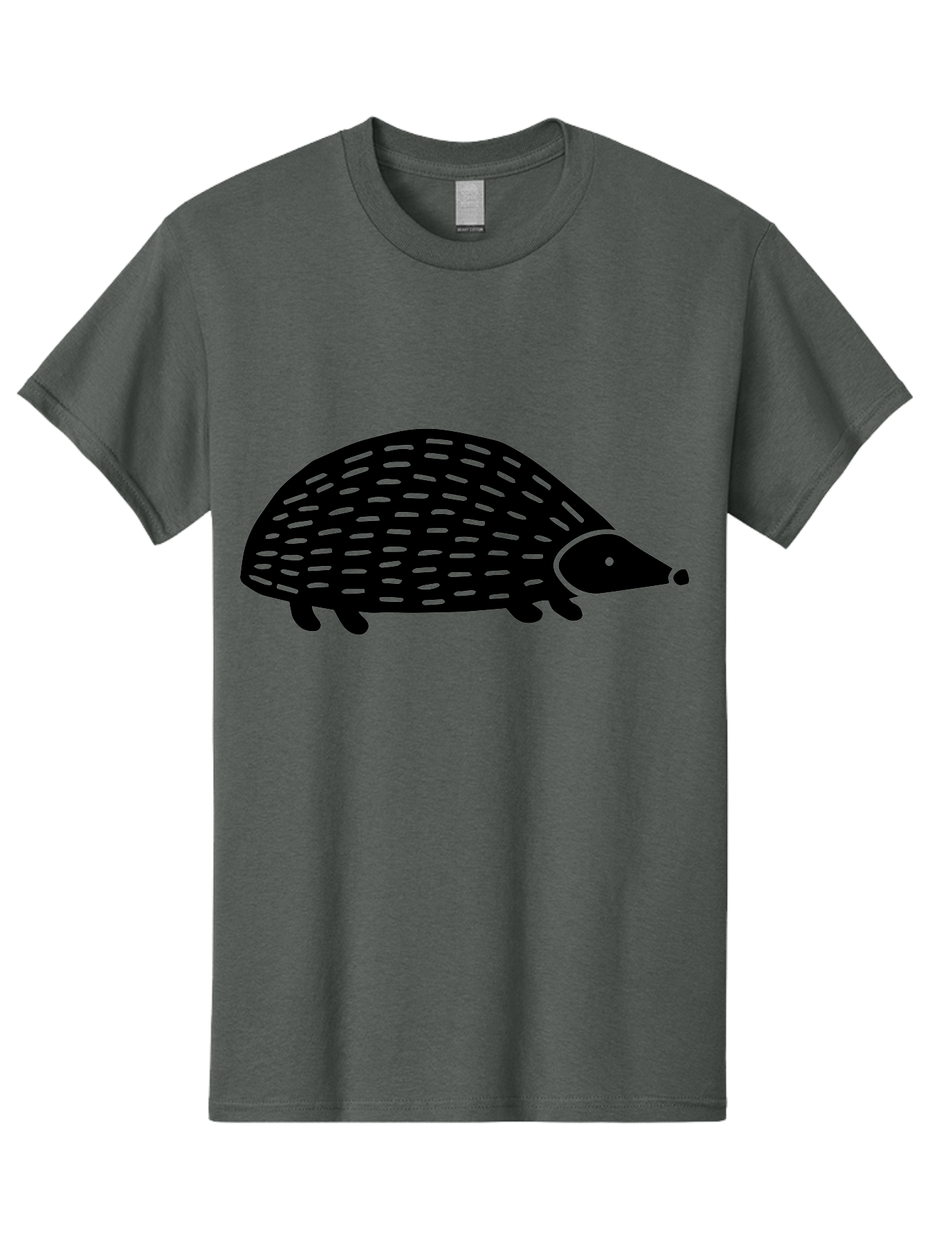 Hedgehog-1 Men'S Graphic Tee, 100% Cotton, Comfortable Casual Summer Wear, Machine Washable, Hedgehog Illustration, Minimalist Design, Simple Graphics, Cute Animal, Quills Texture, Cartoon Style, Wildlife Art, Prickly Creature, - Aaa596 3