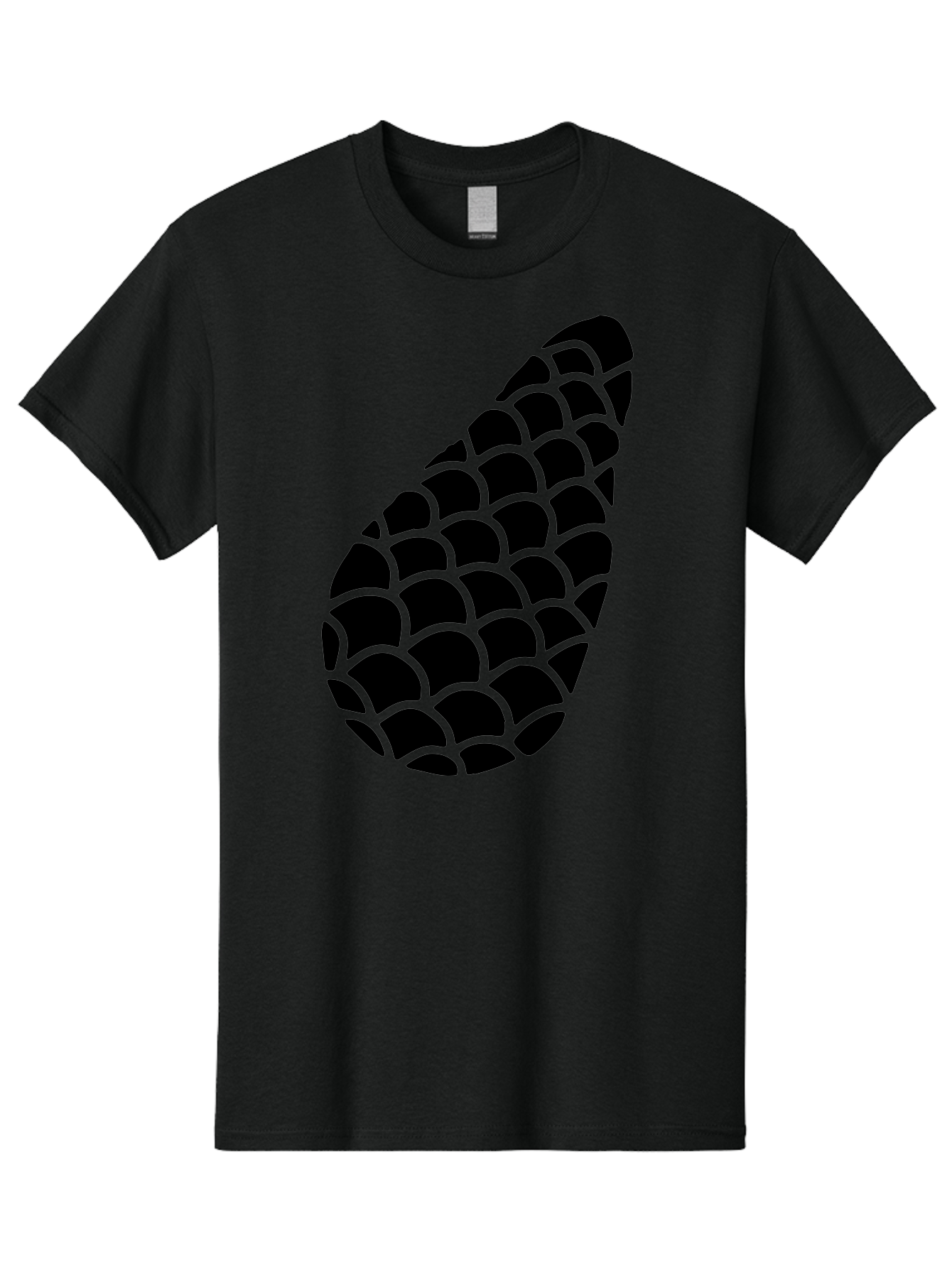 Hops-Cone Men'S Graphic Tee, 100% Cotton, Comfortable Casual Summer Wear, Machine Washable, Hops Silhouette, Beer Ingredient, Brewing Process, Black And Green Design, Abstract Pattern, Craft Beer, Unique Texture, Simple Graphic - Aaa598 1