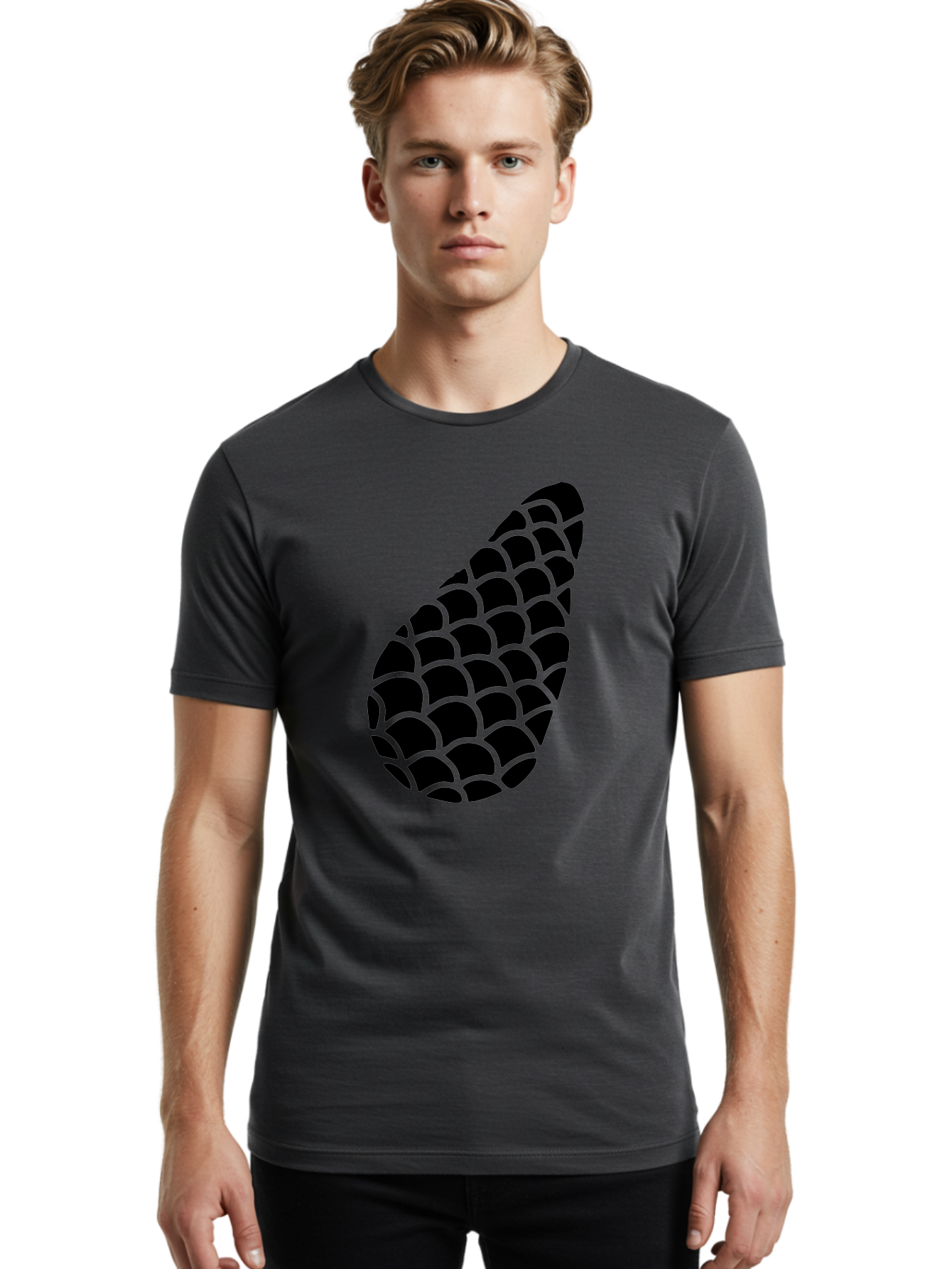 Hops-Cone Men'S Graphic Tee, 100% Cotton, Comfortable Casual Summer Wear, Machine Washable, Hops Silhouette, Beer Ingredient, Brewing Process, Black And Green Design, Abstract Pattern, Craft Beer, Unique Texture, Simple Graphic - Aaa598 8