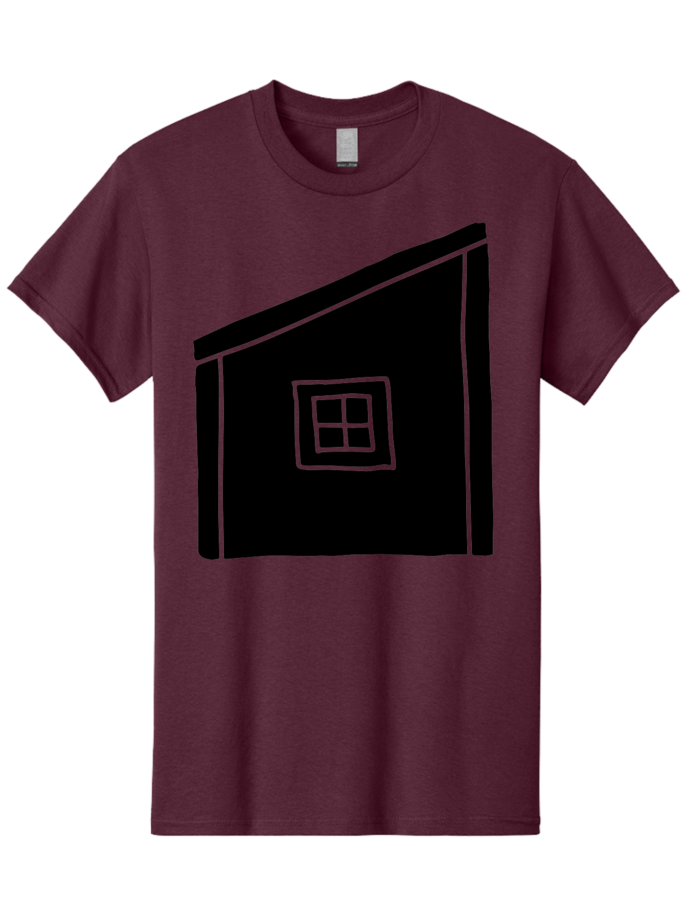 House Men'S Graphic Tee, 100% Cotton, Comfortable Casual Summer Wear, Machine Washable, Simple House Design, Minimalist Architecture, Black House Silhouette, Neon Green Outline, Four-Paned Window, Modern Home Decor, - Aaa599 13