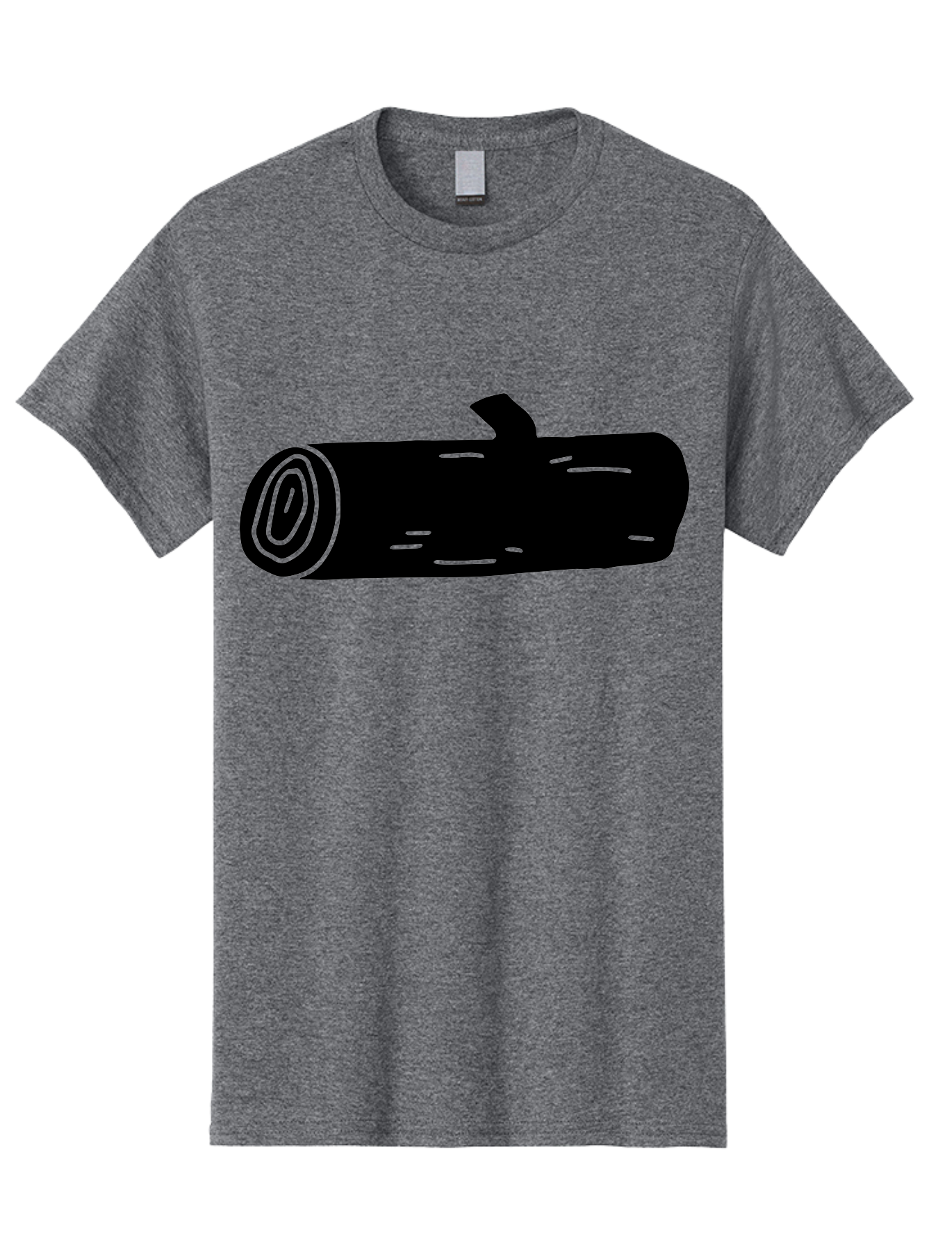 Log Men'S Graphic Tee, 100% Cotton, Comfortable Casual Summer Wear, Machine Washable, Log With Branch, Wooden Texture, Forest Log, Tree Trunk, Rustic Wood, Natural Material, Simple Illustration - Aaa603 9
