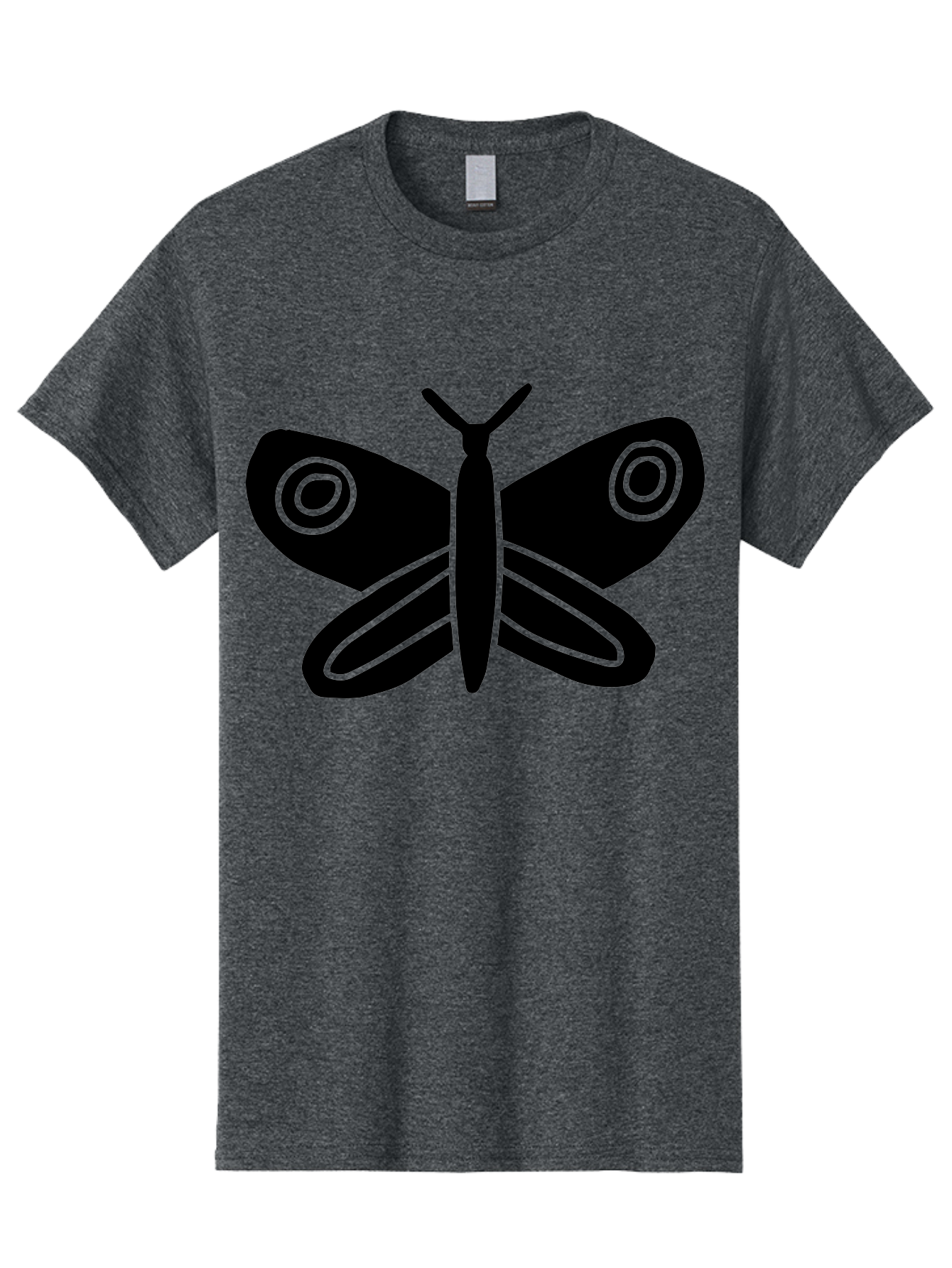 Luna-Moth Men'S Graphic Tee, 100% Cotton, Comfortable Casual Summer Wear, Machine Washable, Simple Moth Design, Minimalist Art, Black Silhouette, Green Outline, Stylized Insect, Modern Graphic, Wing Pattern, Nature Inspiration - Aaa604 7