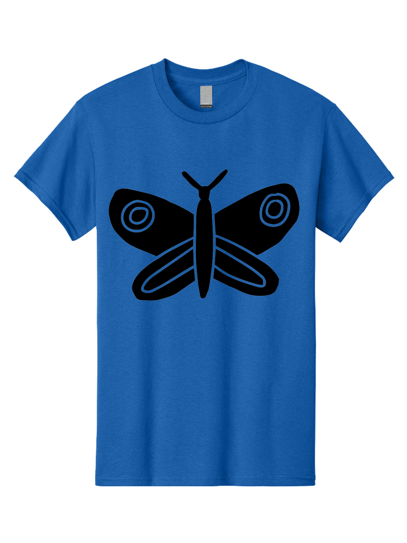 Luna-Moth Men'S Graphic Tee, 100% Cotton, Comfortable Casual Summer Wear, Machine Washable, Simple Moth Design, Minimalist Art, Black Silhouette, Green Outline, Stylized Insect, Modern Graphic, Wing Pattern, Nature Inspiration - Aaa604 25