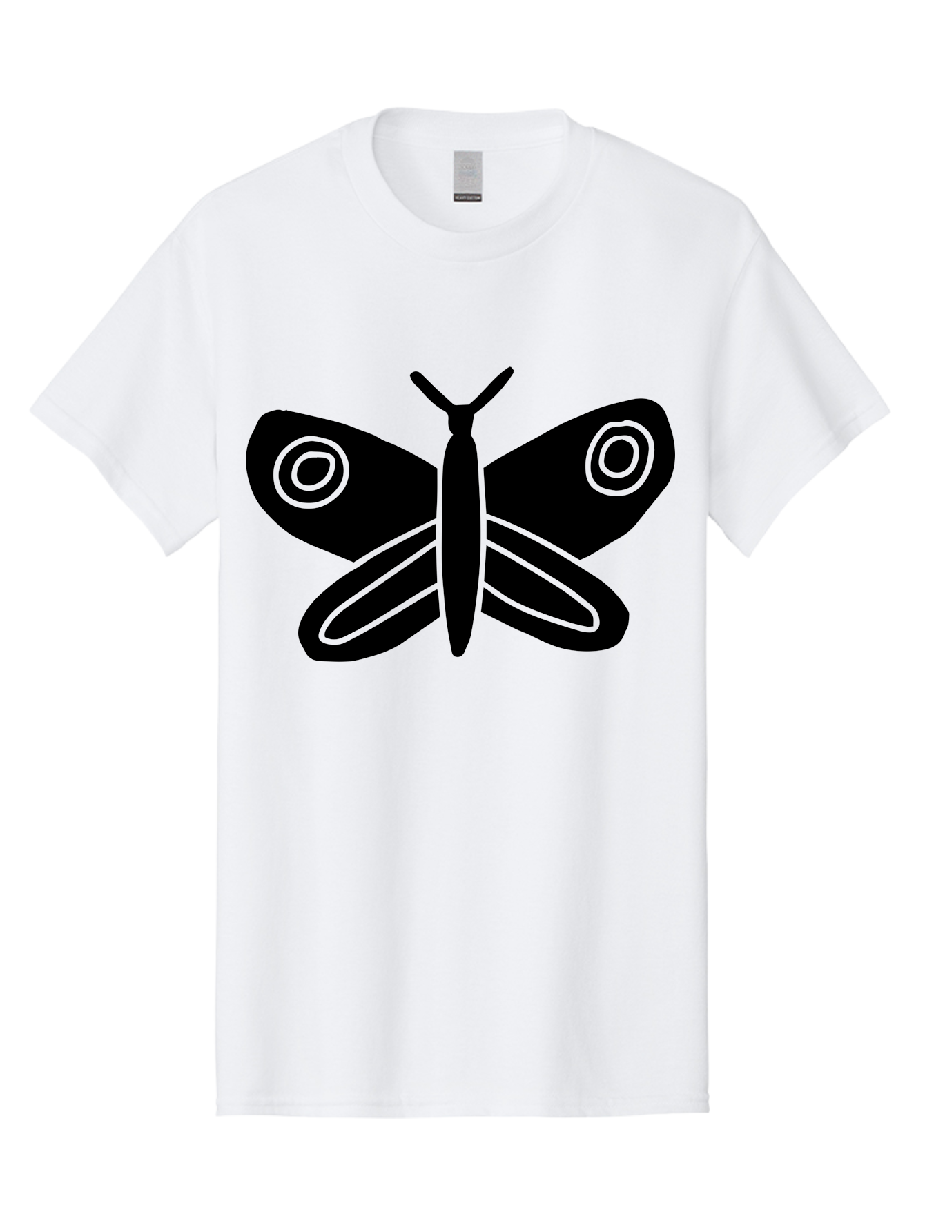 Luna-Moth Men'S Graphic Tee, 100% Cotton, Comfortable Casual Summer Wear, Machine Washable, Simple Moth Design, Minimalist Art, Black Silhouette, Green Outline, Stylized Insect, Modern Graphic, Wing Pattern, Nature Inspiration - Aaa604 29