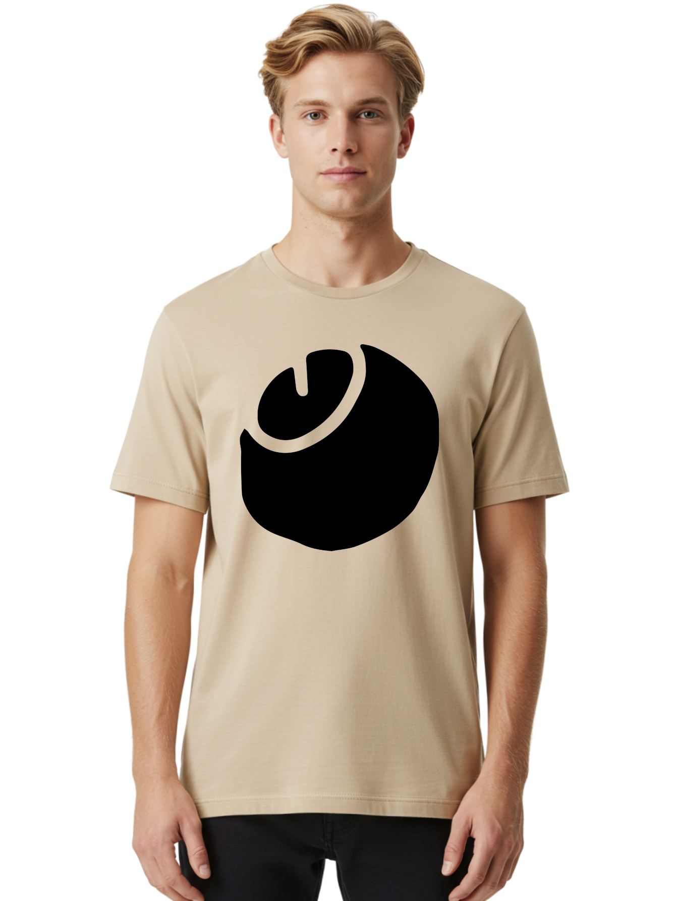 Steam-Logo Men'S Graphic Tee, 100% Cotton, Comfortable Casual Summer Wear, Machine Washable, Abstract Black Shape, Neon Green Outline, Modern Design, Futuristic Art, Bold Graphics, Minimalist Style, Creative Visuals - Aaa611 30