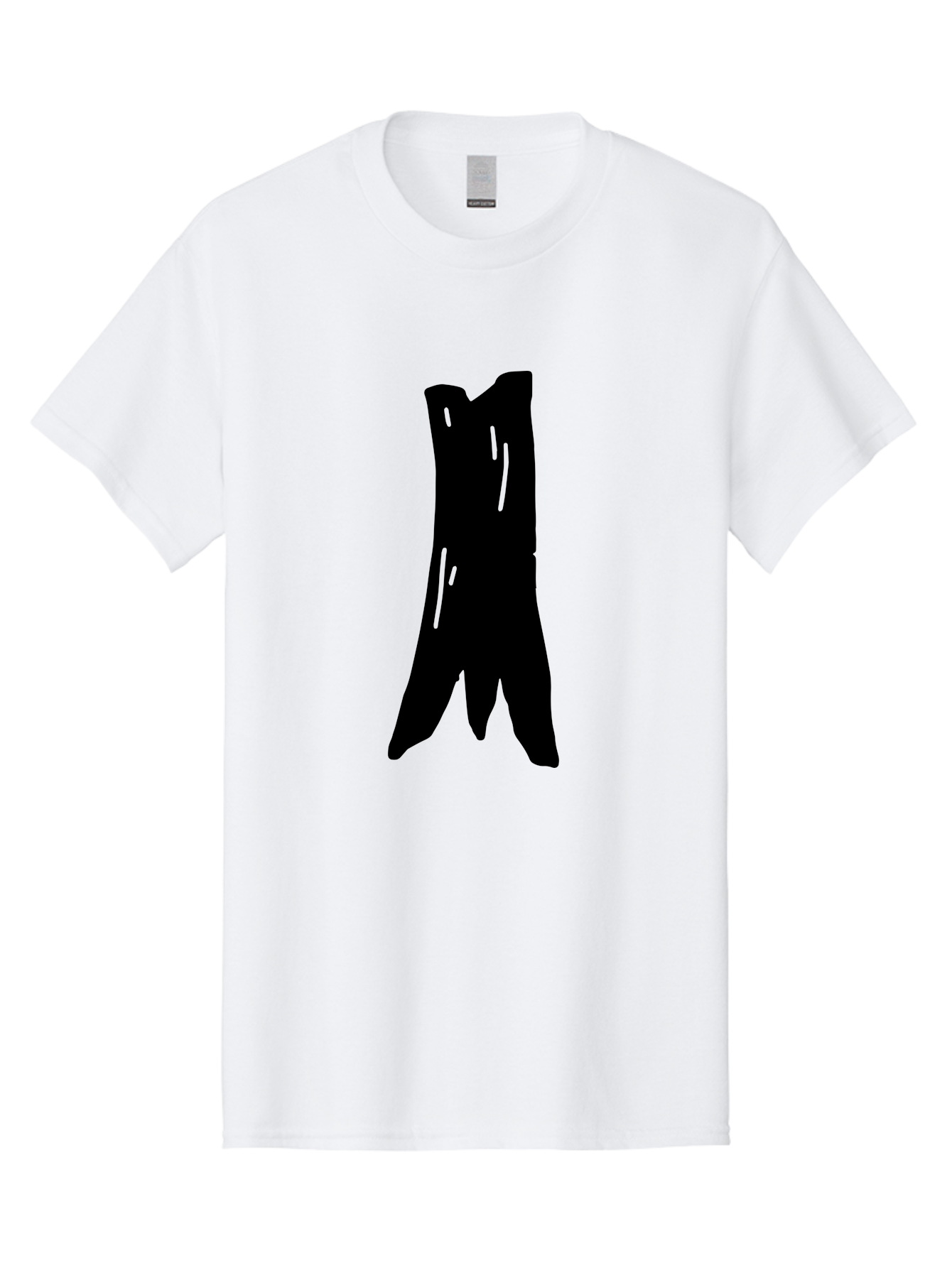 Tree-Stump Men'S Graphic Tee, 100% Cotton, Comfortable Casual Summer Wear, Machine Washable, Tree Trunk, Minimalist Art, Simple Shapes, Black Silhouette, Abstract Representation, Natural Forms, Digital Illustration, Modern Design - Aaa614 29