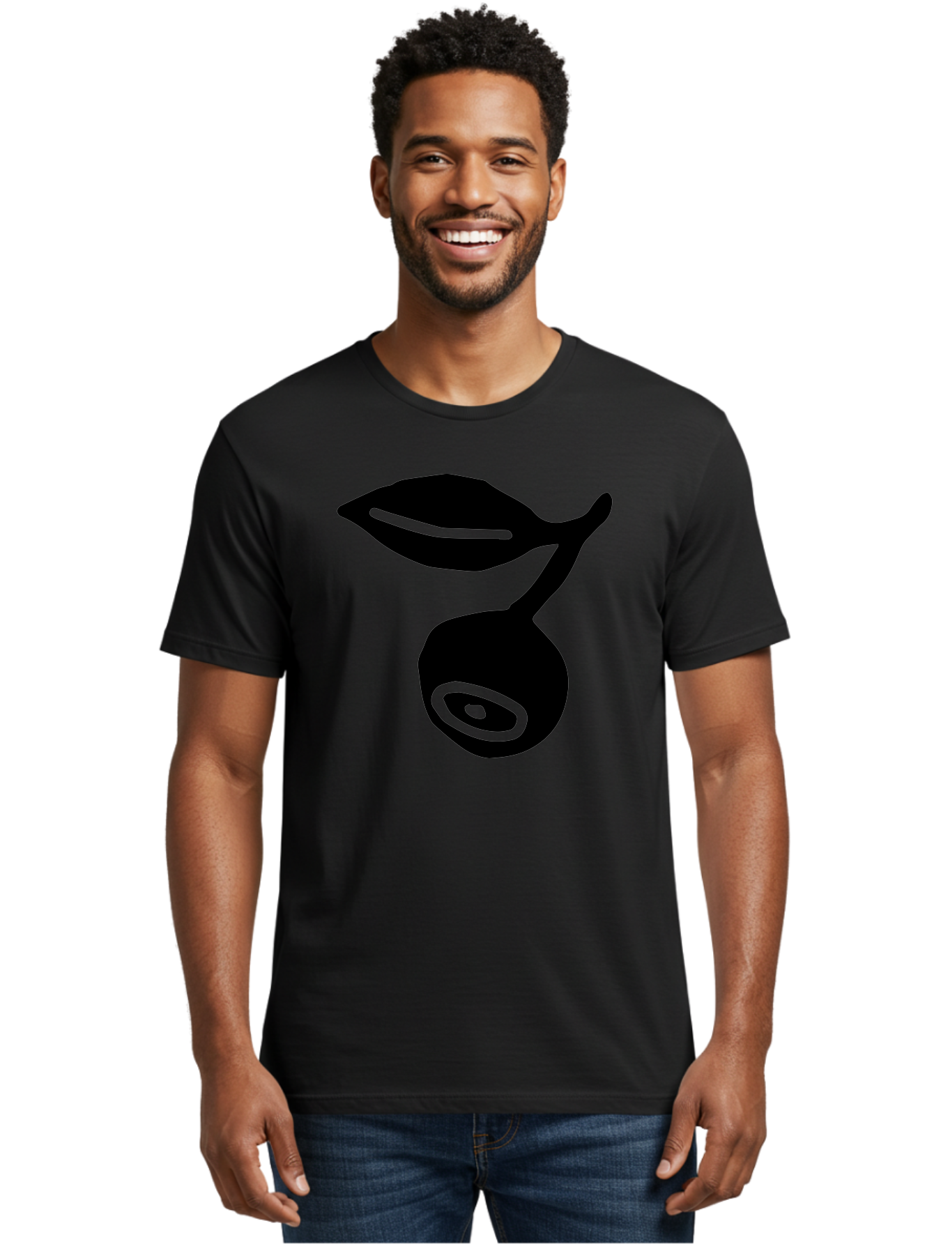 Whale Men'S Graphic Tee, 100% Cotton, Comfortable Casual Summer Wear, Machine Washable, Stylized Whale Silhouette, Abstract Art, Minimalist Design, Black And Green Color Scheme, Ocean Creature, Sea Animal, Modern Illustration, Simple Shapes - Aaa617 10