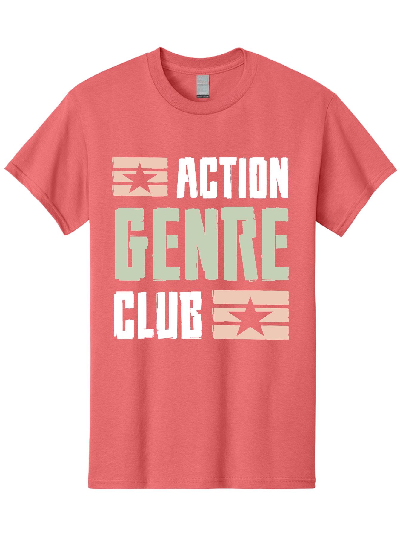 Action-Genre-Club Men'S Graphic Tee, 100% Cotton, Comfortable Casual Summer Wear, Machine Washable, Action Genre, Action Movies, Film Enthusiasts, Movie Buffs, Club Logo, Entertainment, Cinematic Experience, Adventure, Thriller, Blockbuster - Aaa619 27