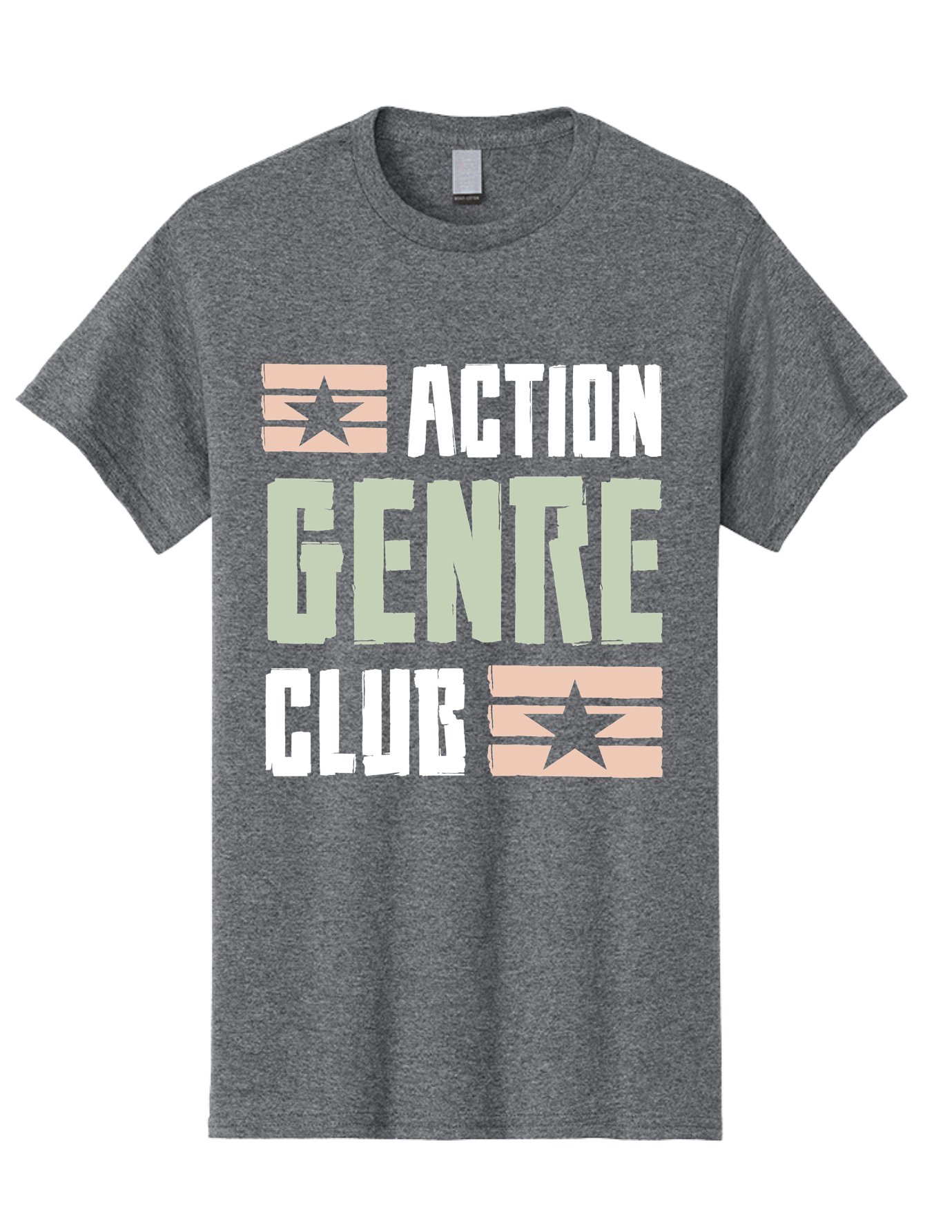 Action-Genre-Club Men'S Graphic Tee, 100% Cotton, Comfortable Casual Summer Wear, Machine Washable, Action Genre, Action Movies, Film Enthusiasts, Movie Buffs, Club Logo, Entertainment, Cinematic Experience, Adventure, Thriller, Blockbuster - Aaa619 11