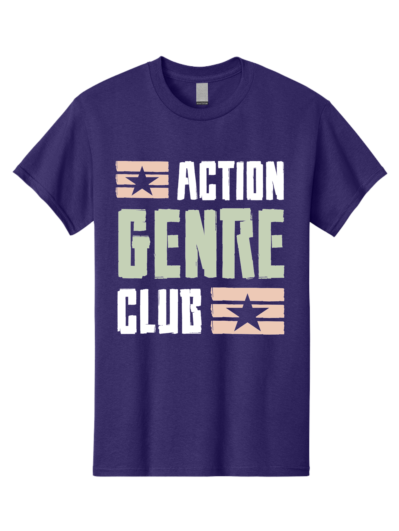 Action-Genre-Club Men'S Graphic Tee, 100% Cotton, Comfortable Casual Summer Wear, Machine Washable, Action Genre, Action Movies, Film Enthusiasts, Movie Buffs, Club Logo, Entertainment, Cinematic Experience, Adventure, Thriller, Blockbuster - Aaa619 21