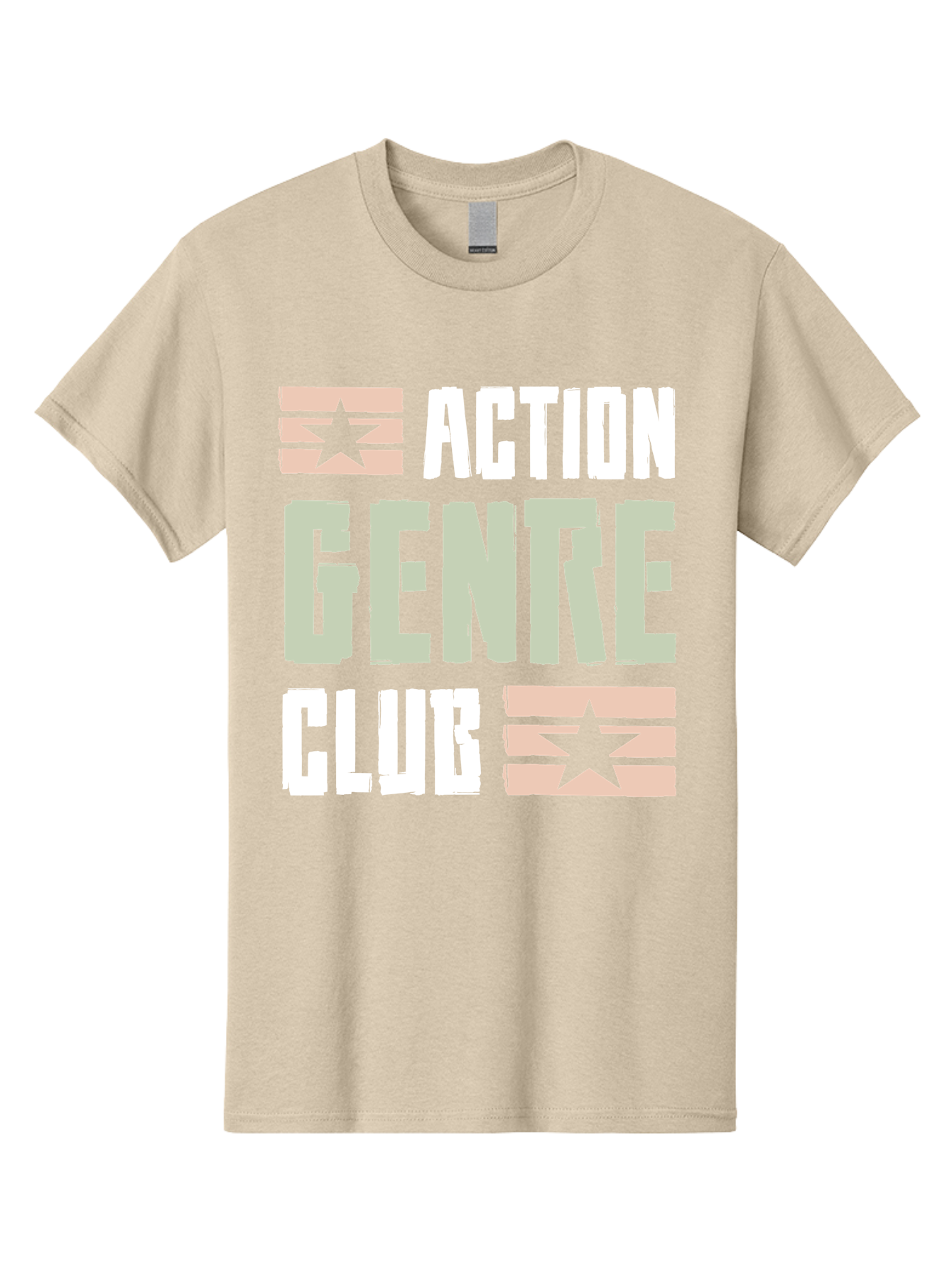 Action-Genre-Club Men'S Graphic Tee, 100% Cotton, Comfortable Casual Summer Wear, Machine Washable, Action Genre, Action Movies, Film Enthusiasts, Movie Buffs, Club Logo, Entertainment, Cinematic Experience, Adventure, Thriller, Blockbuster - Aaa619 23